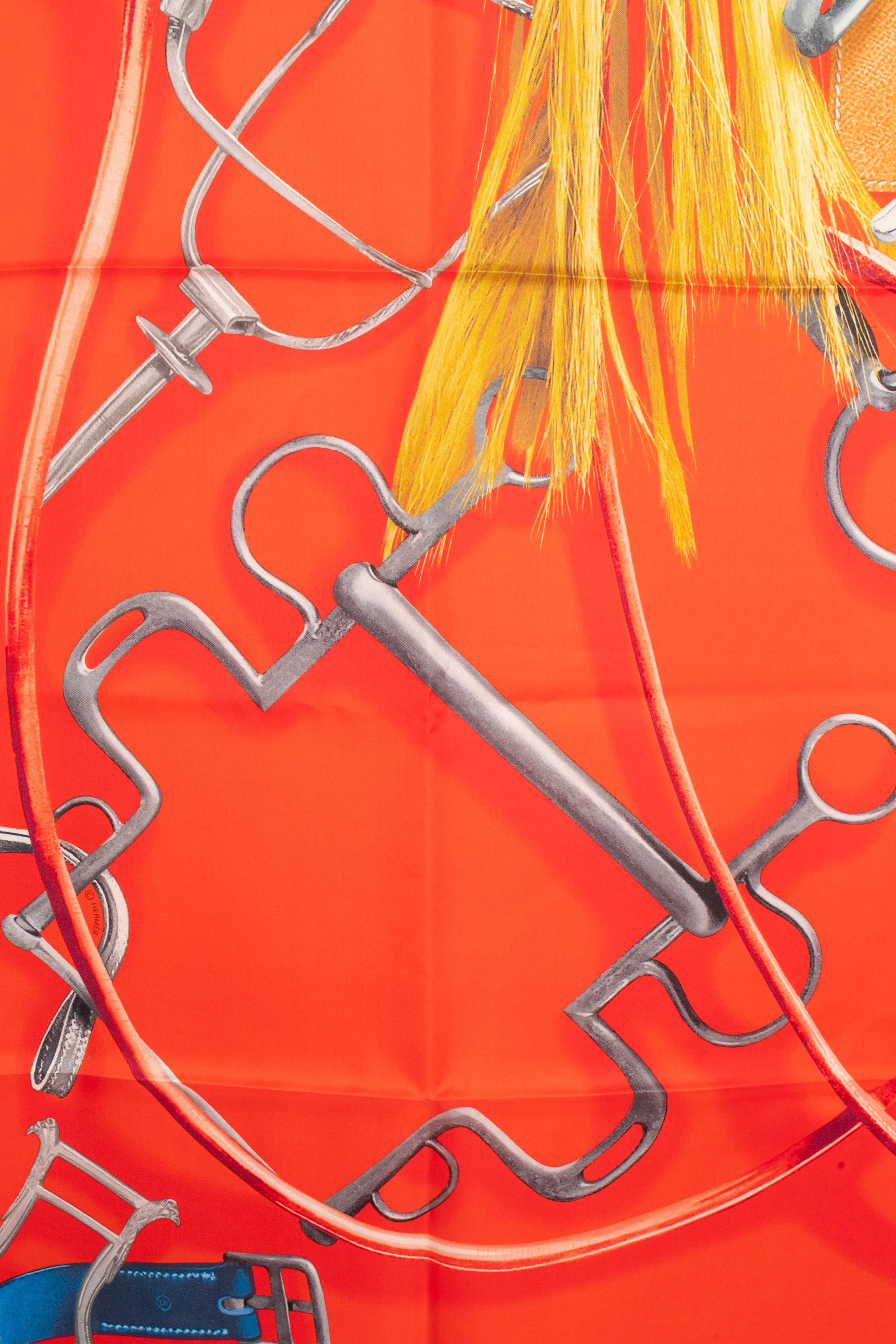 Femenino o masculino Foulard Hermès 'Lápiz cuadrado proyectos' en venta