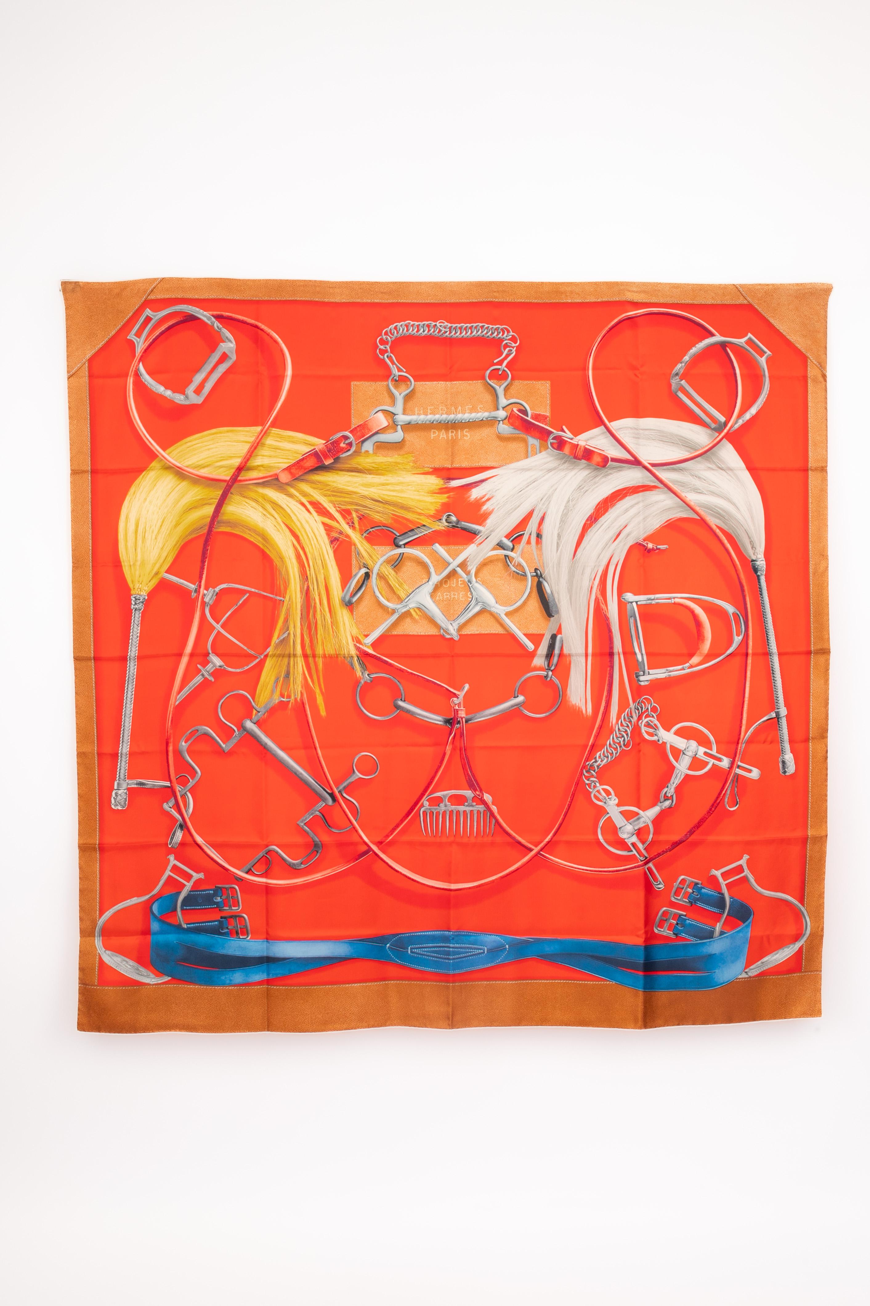 Foulard di Hermès "Progetti a matita quadrata".