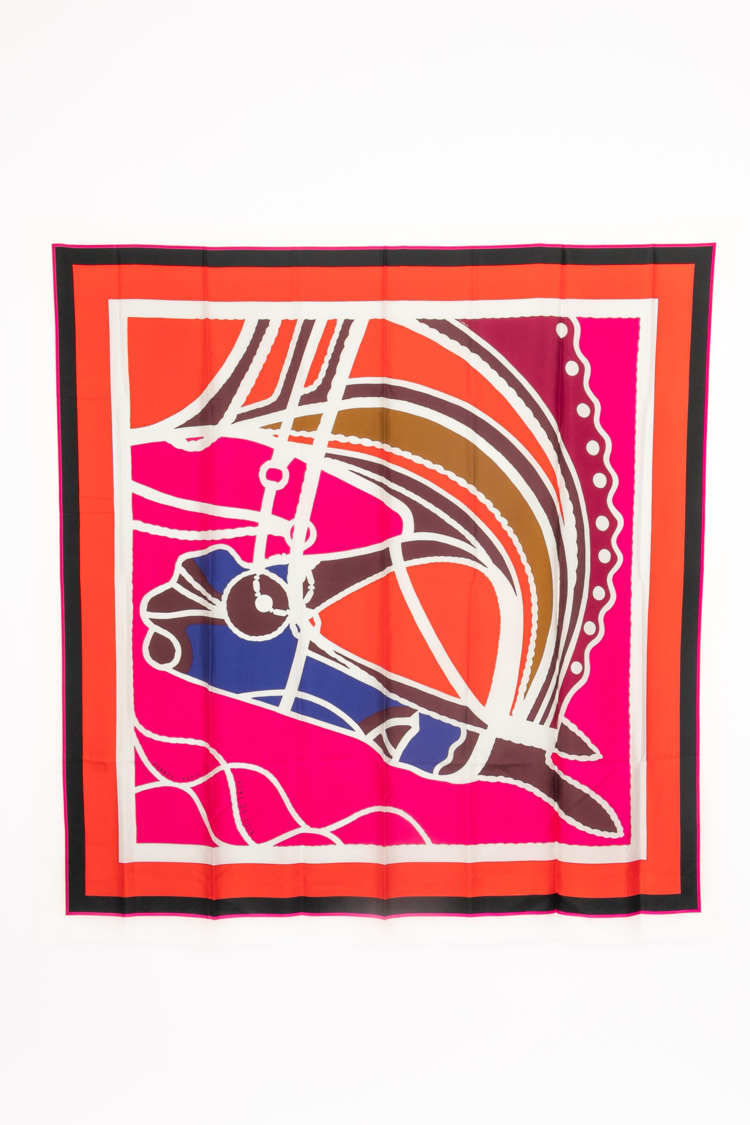 HERMÈS - Foulard de seda titulado 