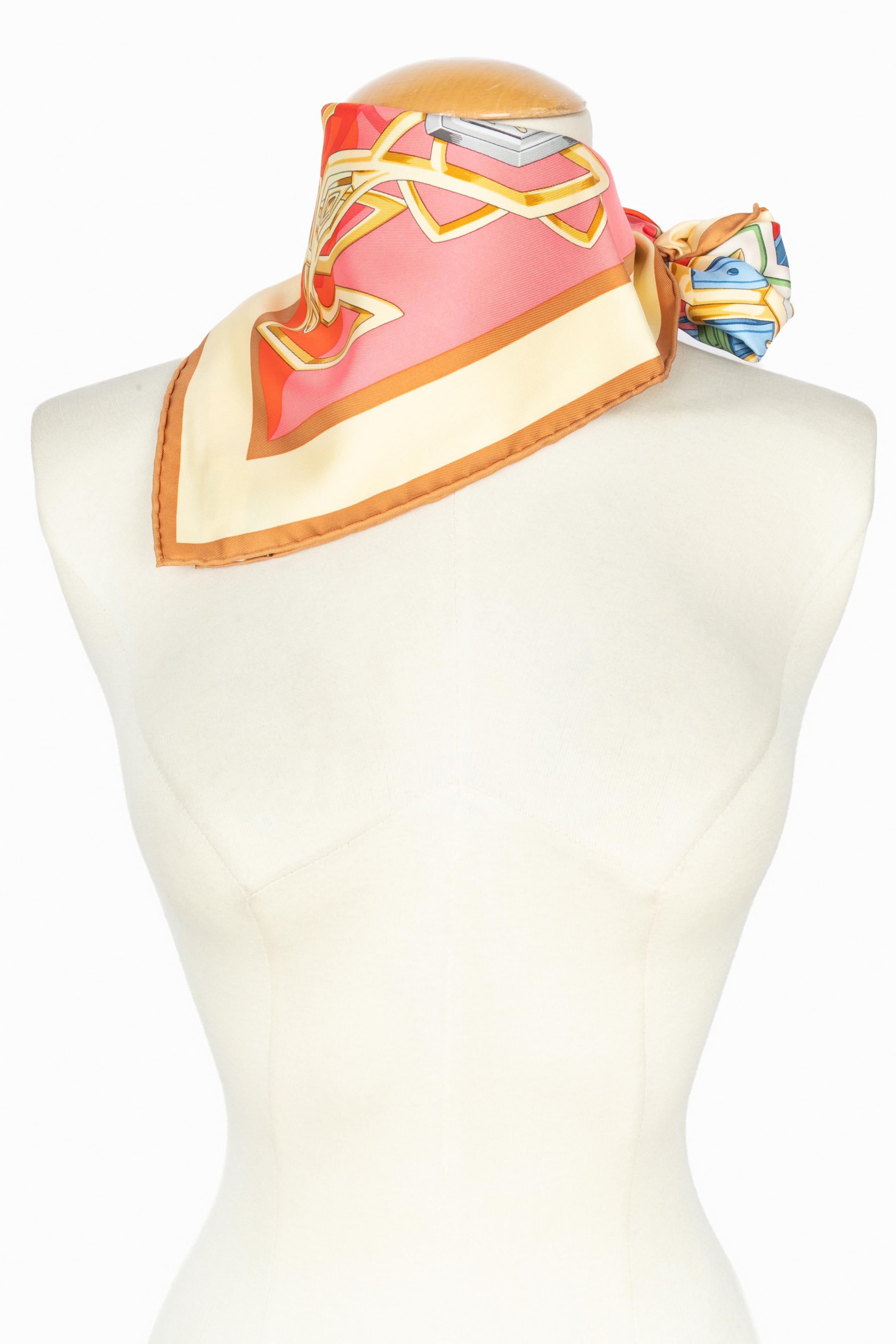 Hermès foulard / scarf 'Bridles and destiny' in vendita 4