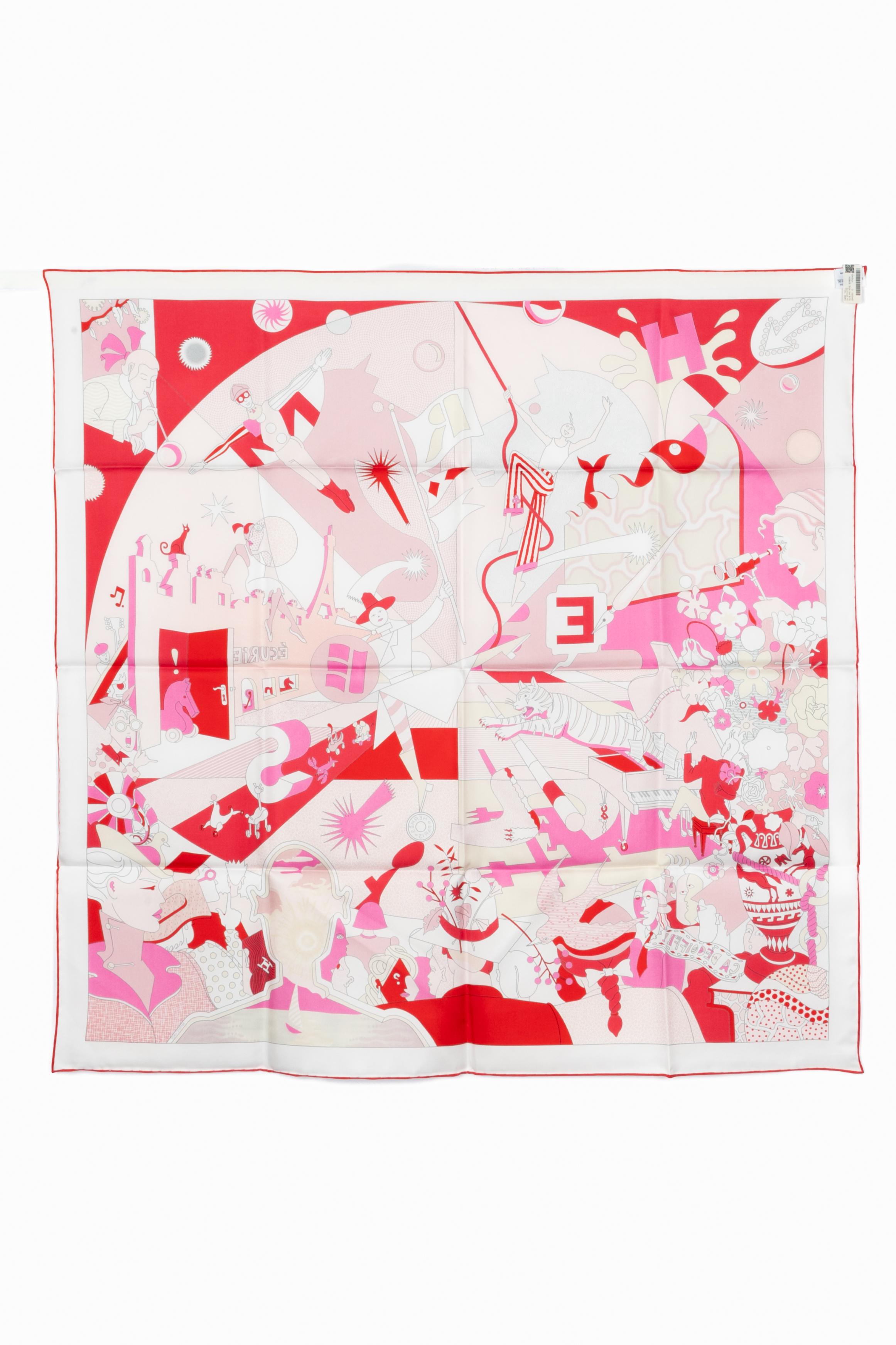 Hermès foulard / scarf 'ça décoiffe' en venta 1