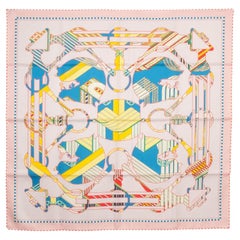 Hermès foulard / scarf dual-sided 'Tatersale en zigzag'