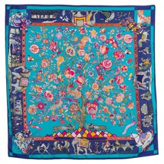 Hermes foulard / scarf 'Fantaisies indiennes' by Loic Dubigeon 1991