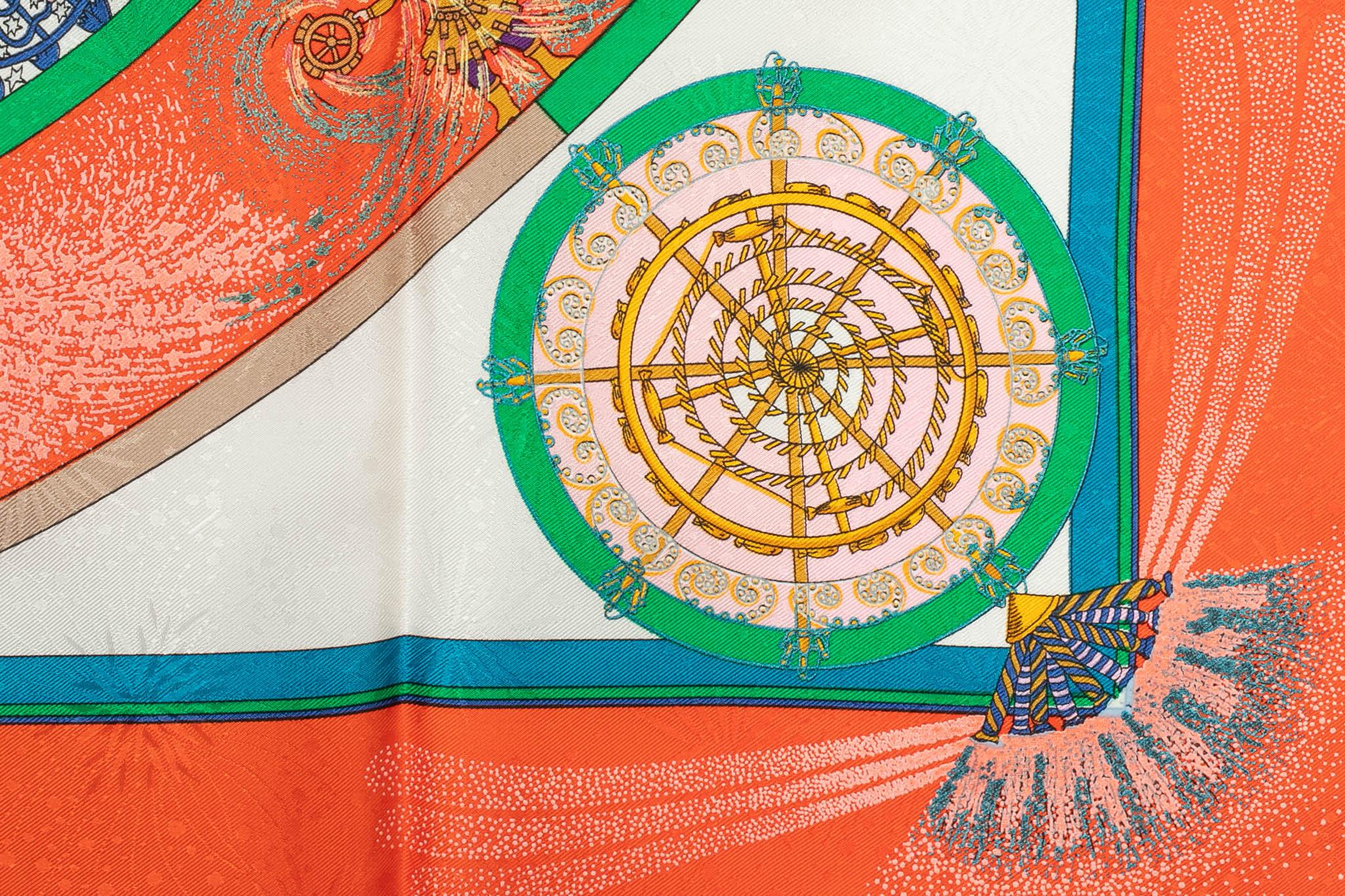 Foulard Hermès 'Fireworks' (feux d'artifice) Excellent état - En vente à SAINT-OUEN-SUR-SEINE, FR