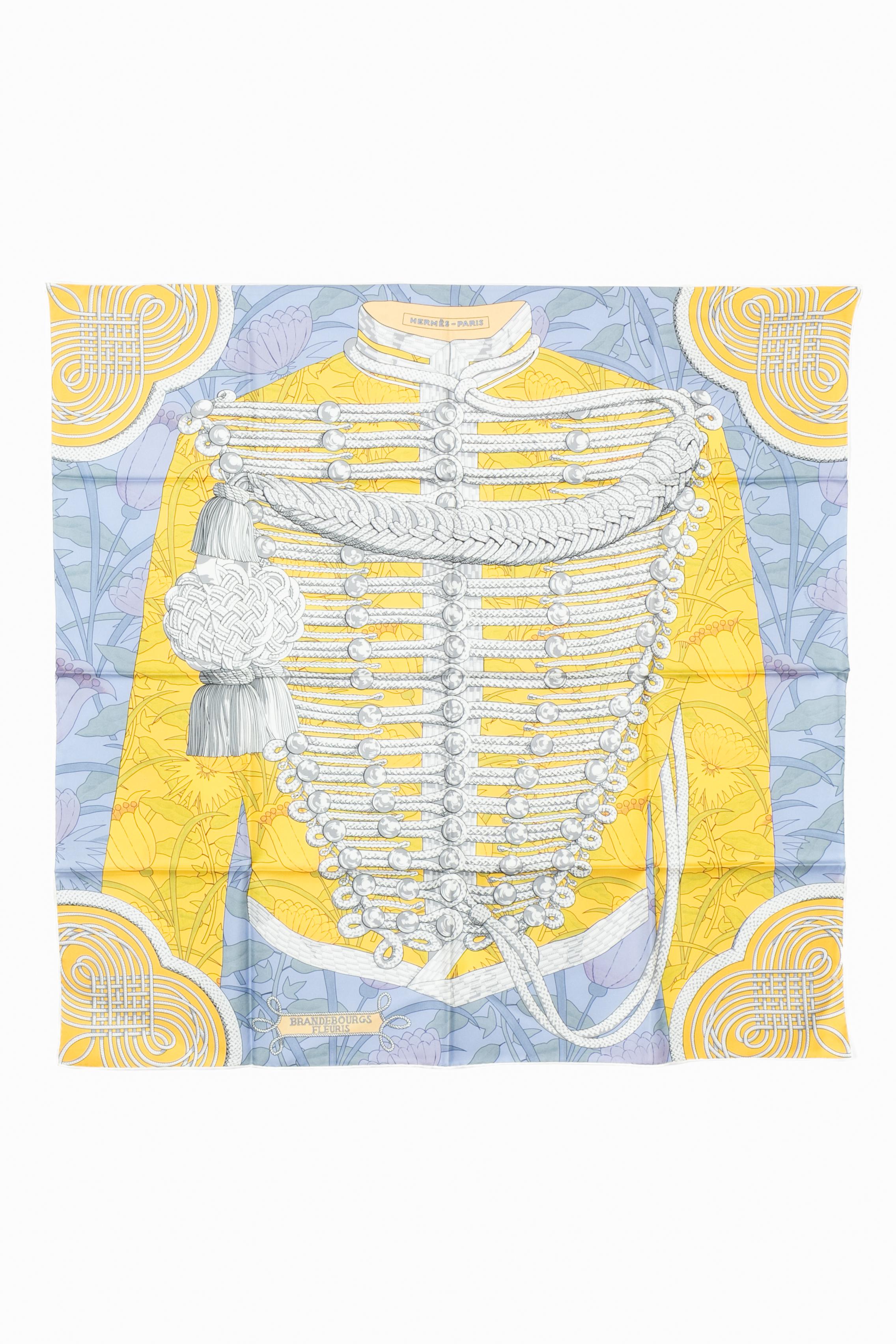 HERMÈS - (Made in France) Foulard de sarga de seda de doble cara titulado 