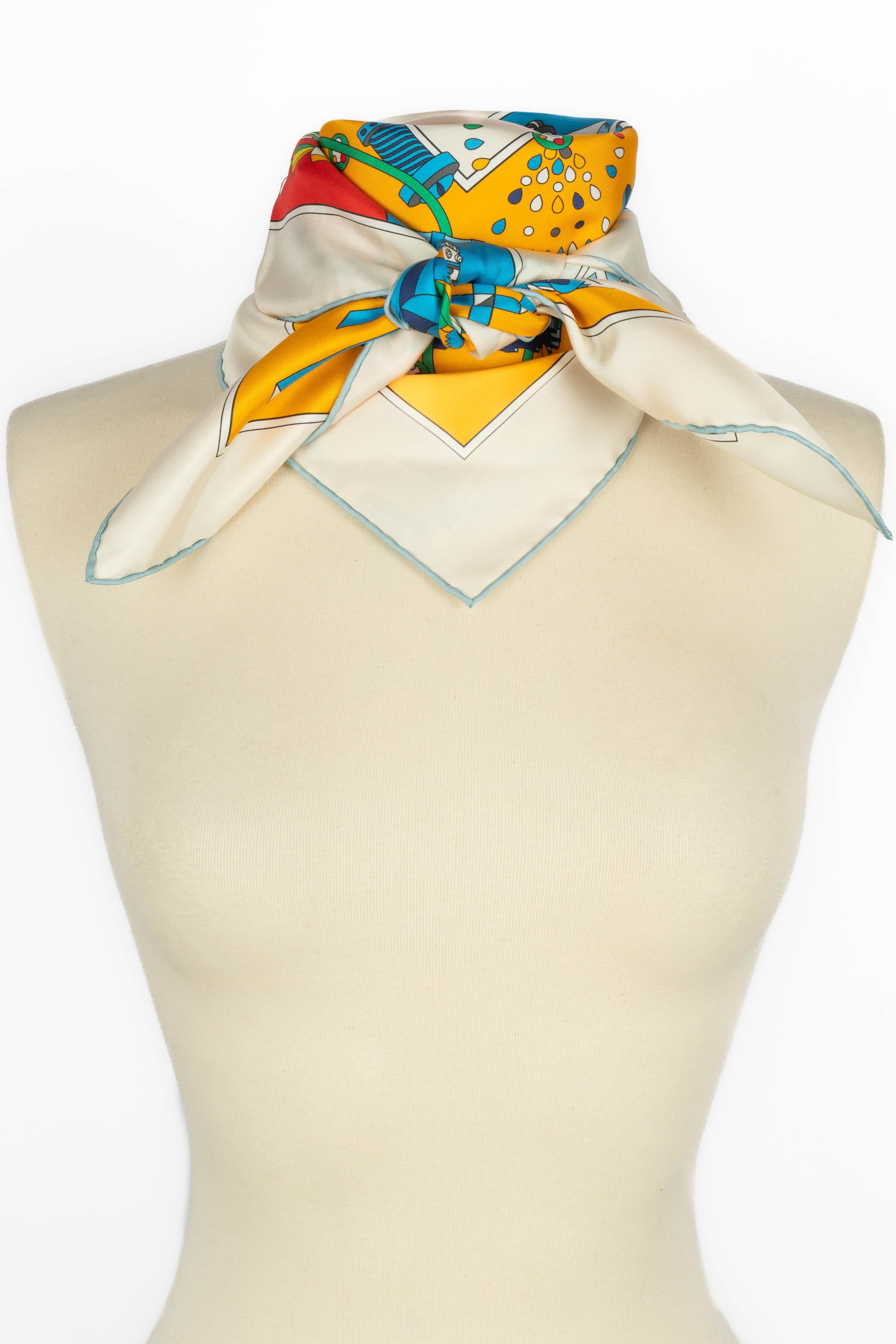 Hermès foulard / scarf 'from sunshade to battles' 5