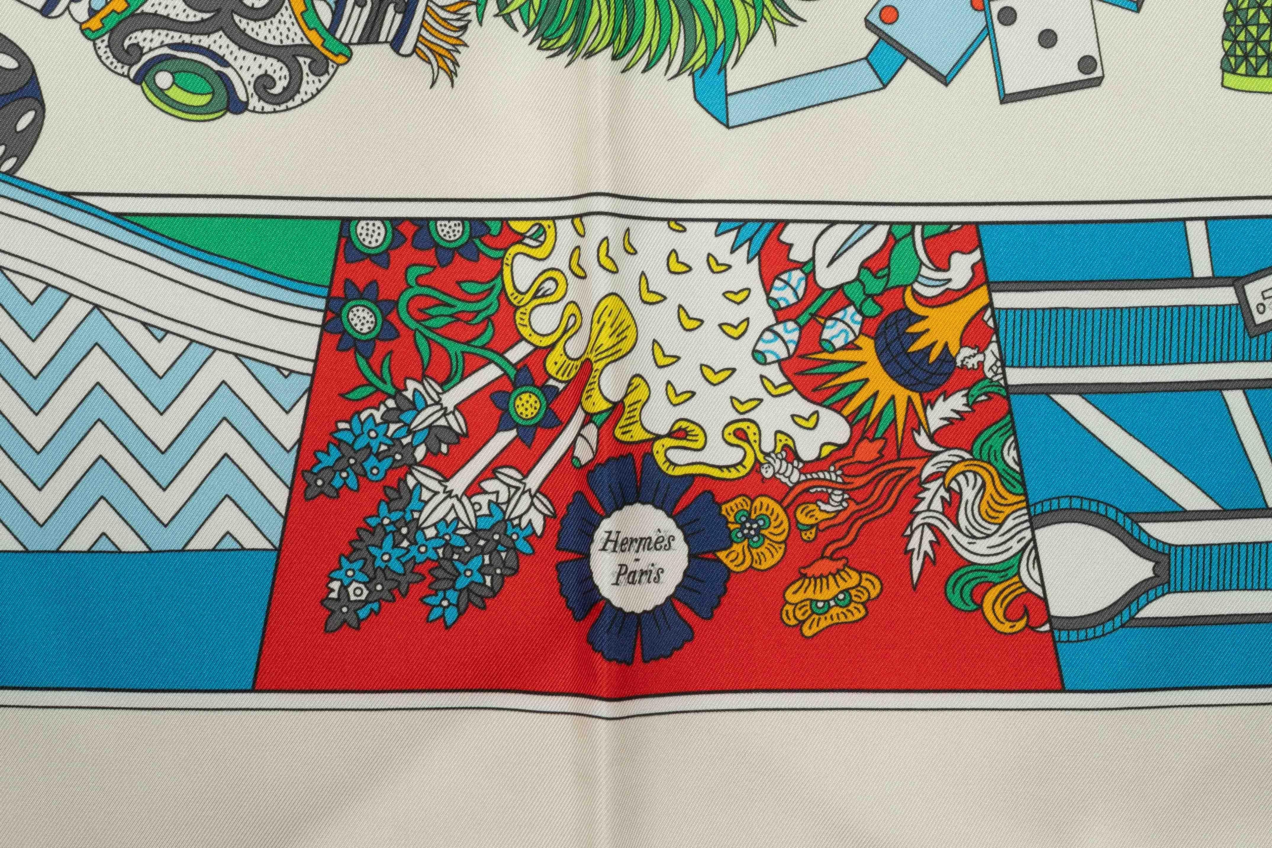 Hermès foulard / scarf 'from sunshade to battles' 1