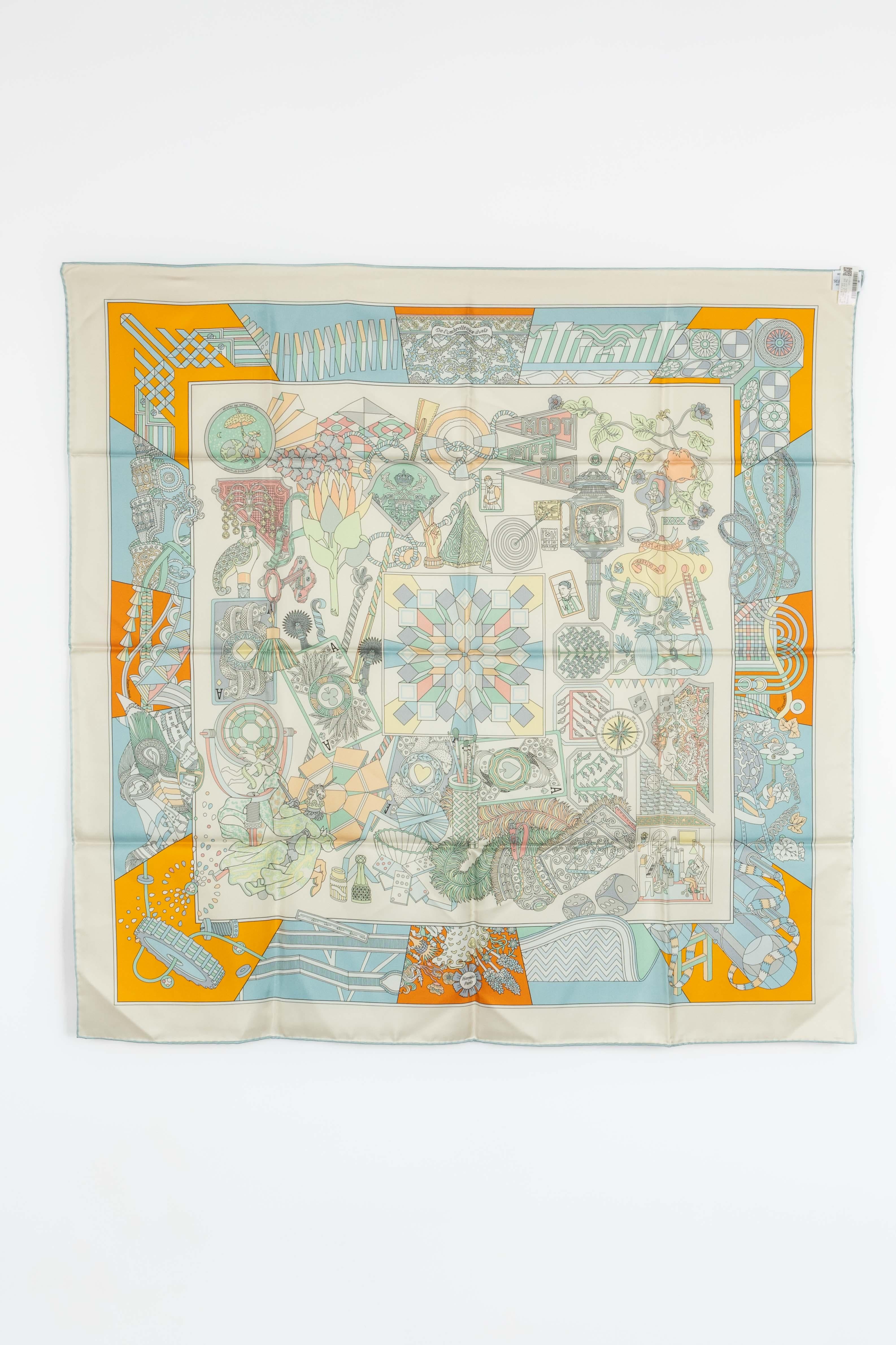 Hermès foulard / scarf 'from sunshade to battles' 2