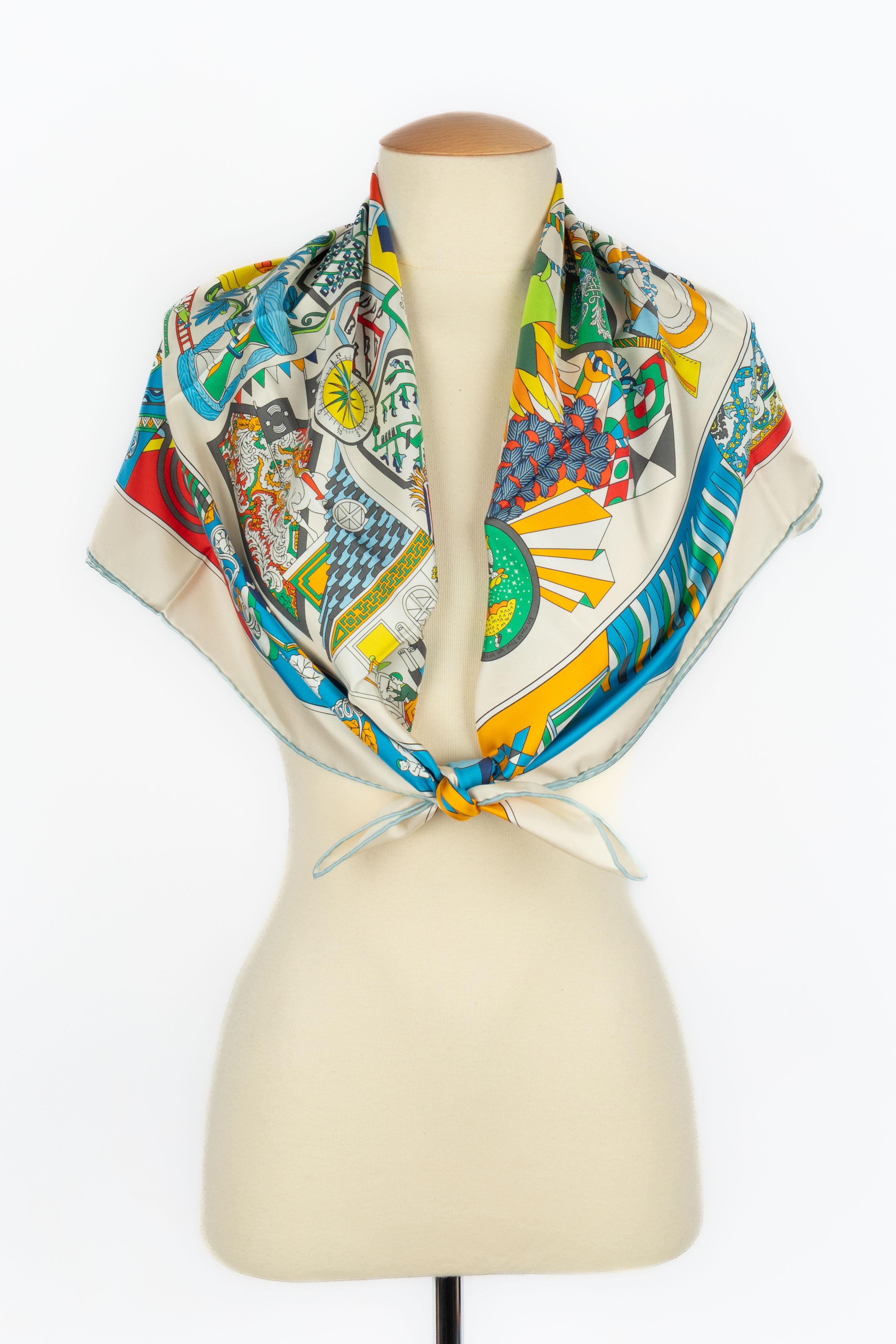 Hermès foulard / scarf 'from sunshade to battles' 4