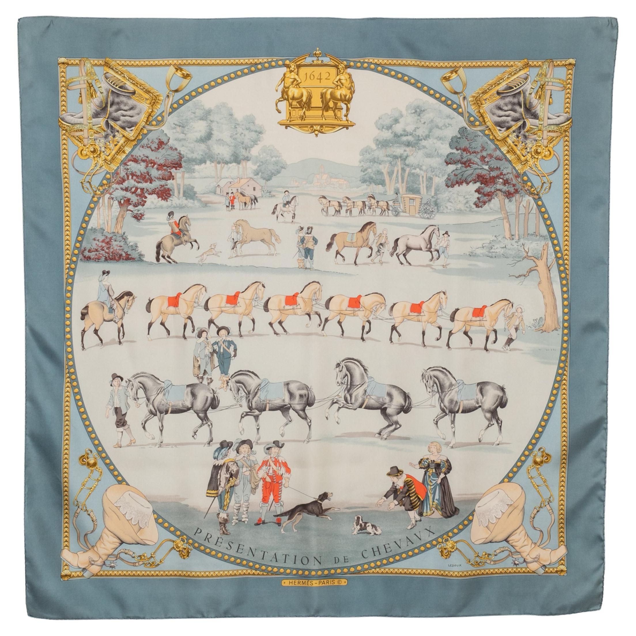 Hermès foulard / scarf 
Horses presentation
