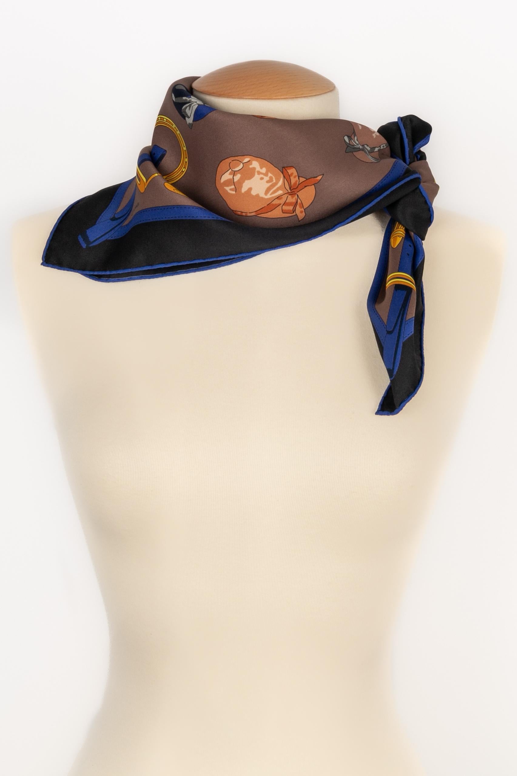 Women's Hermès foulard / scarf 'Jockey' For Sale