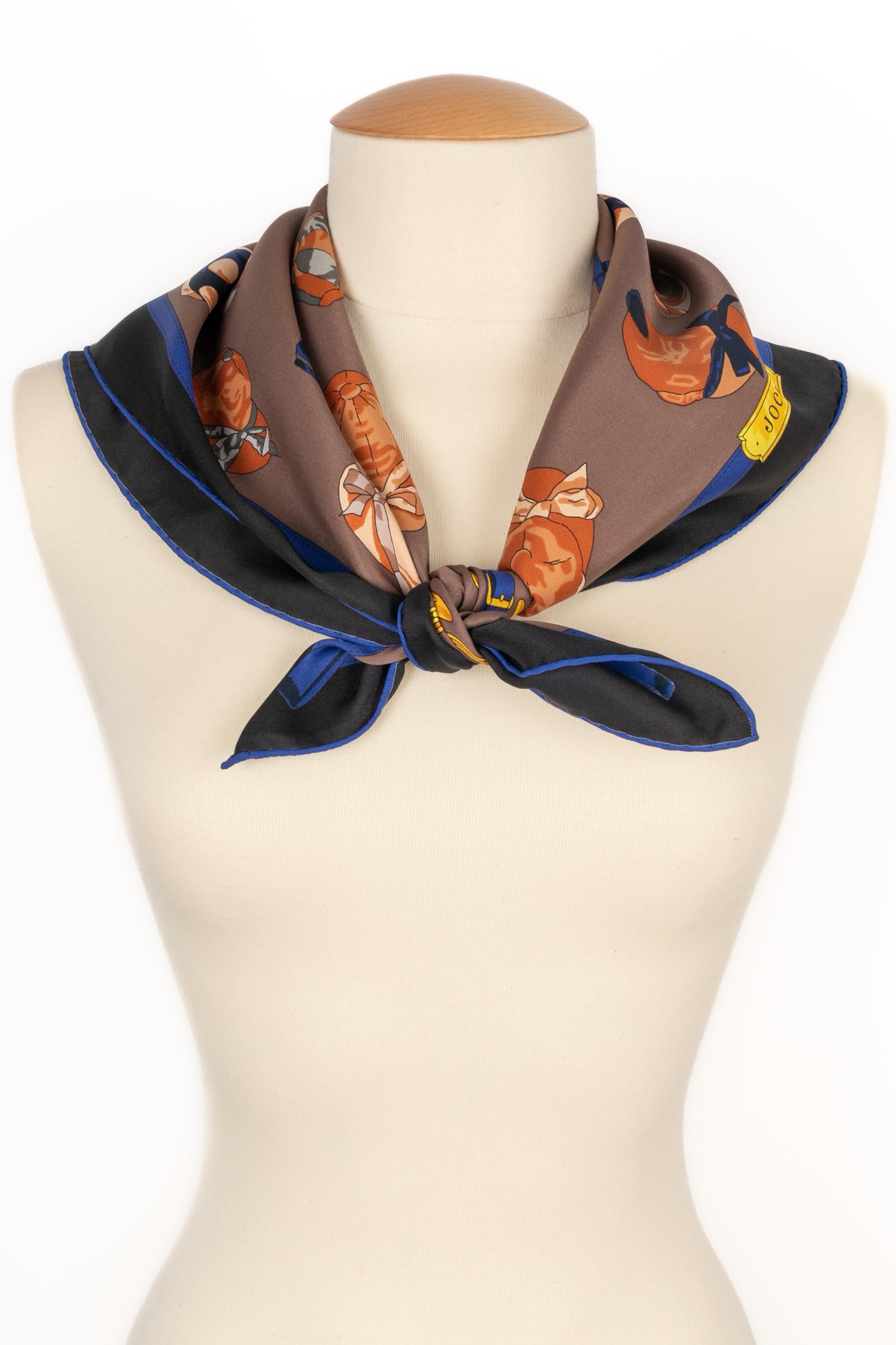 Hermès foulard / scarf 'Jockey' For Sale 2