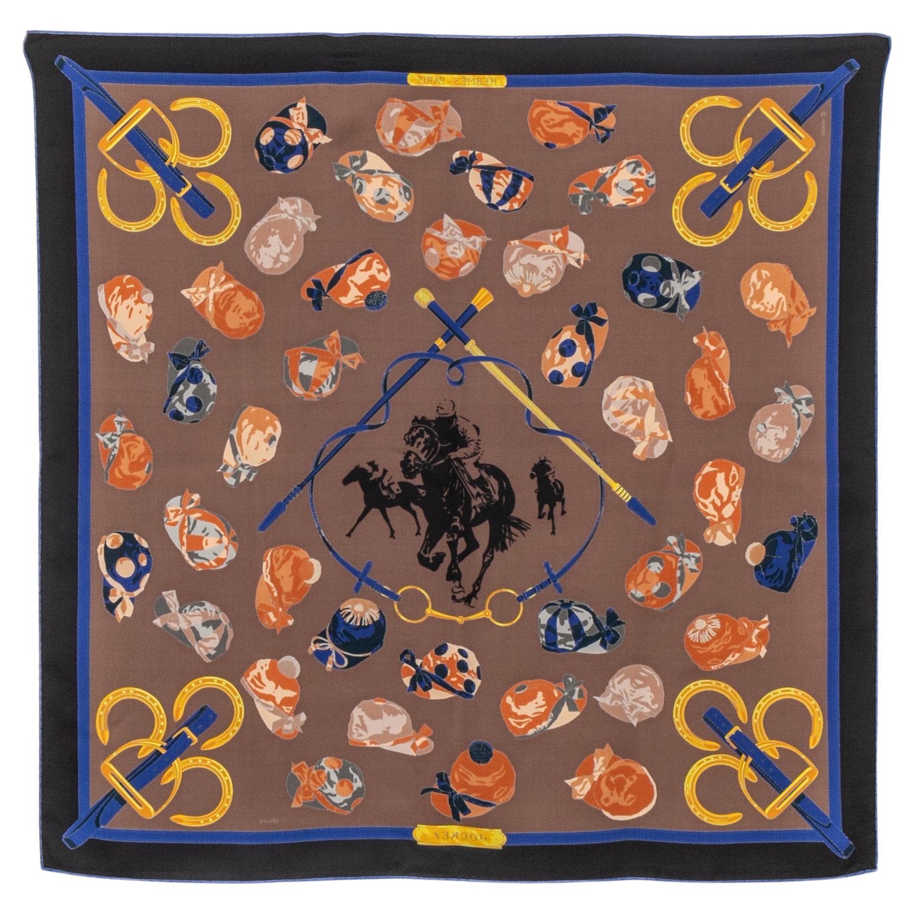 Hermès foulard / scarf 'Jockey' For Sale