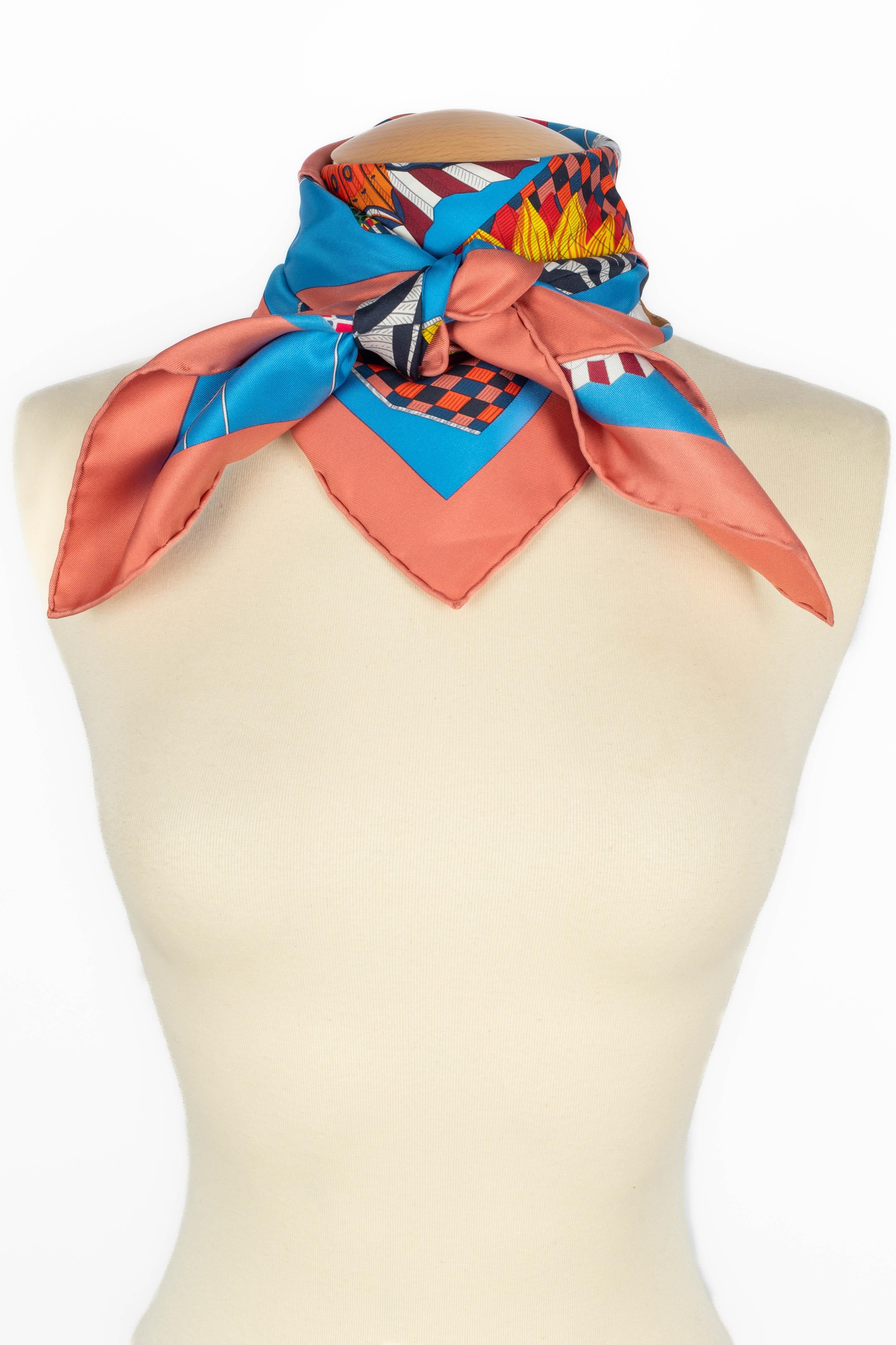 Hermès Foulard / Schal 'Laternen, Ballons und Kokarden' im Angebot 5