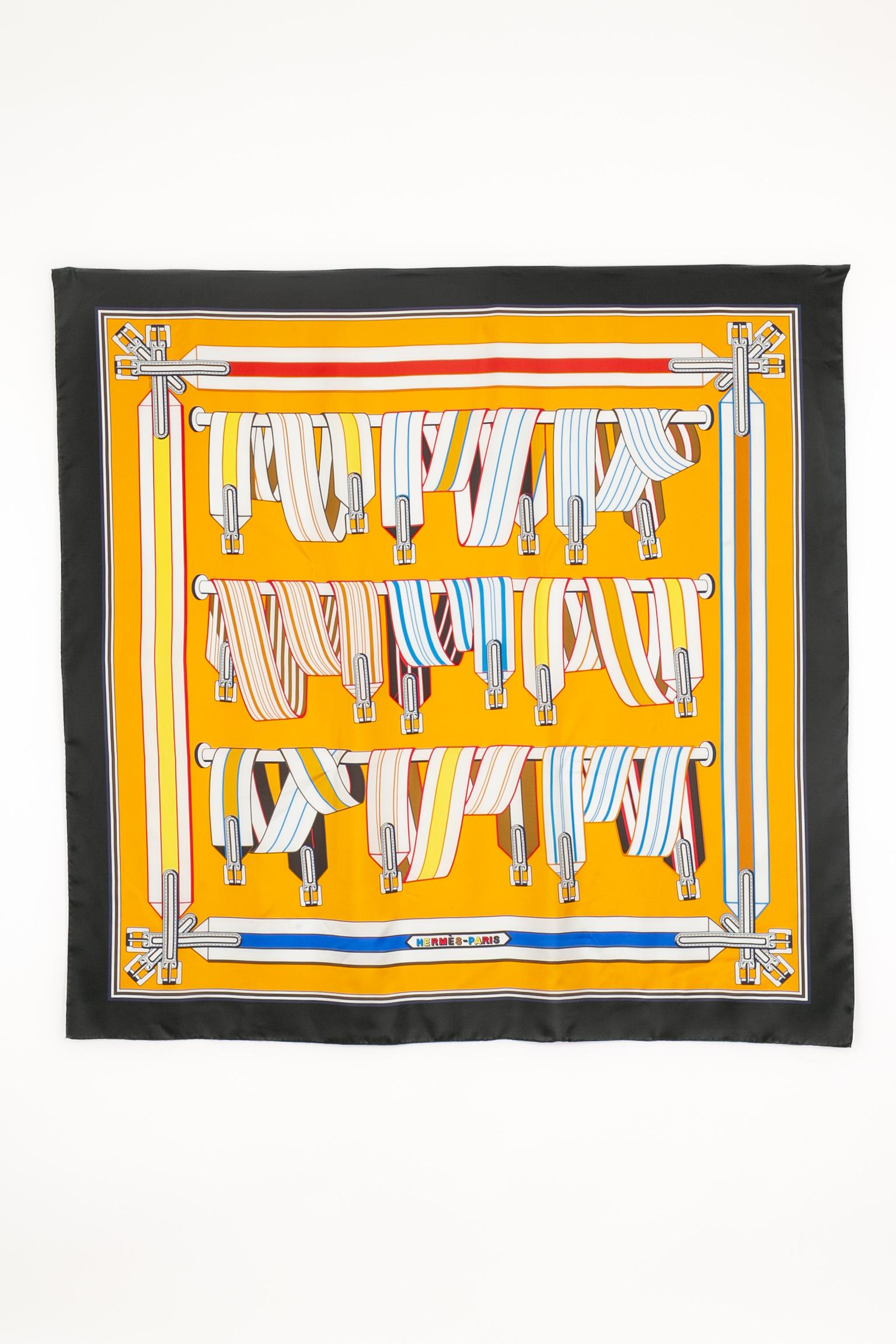 Hermès - (Made in France) Foulard gigante in twill di seta cucito a mano con il tema 