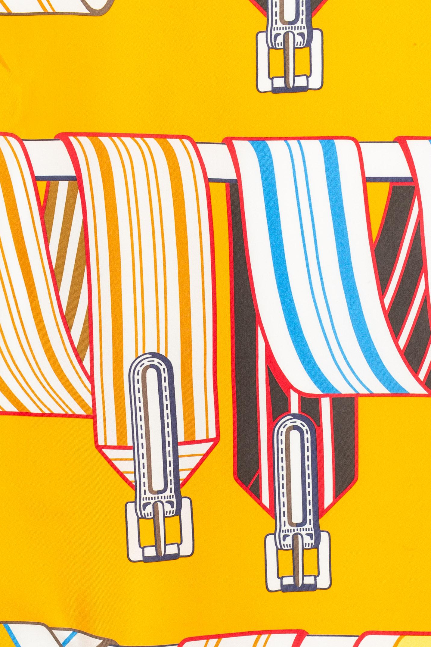 Foulard / sciarpa 'les sangles finesse' di Hermès In condizioni ottime in vendita a SAINT-OUEN-SUR-SEINE, FR