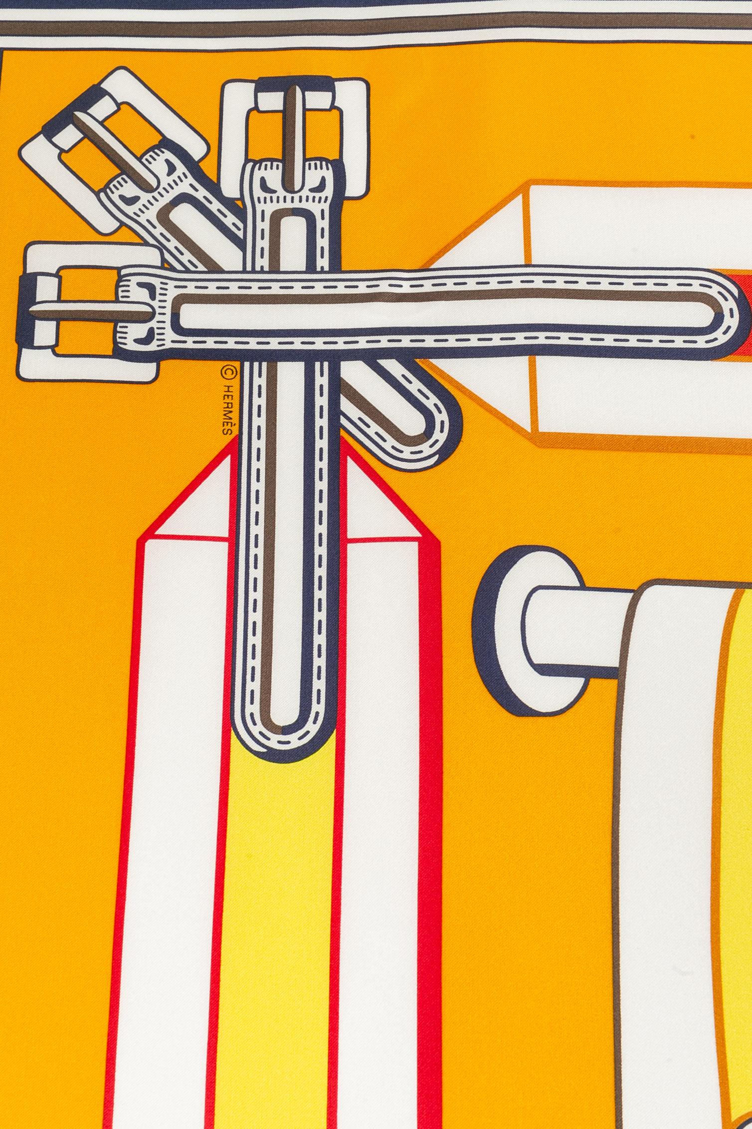 Donna Foulard / sciarpa 'les sangles finesse' di Hermès in vendita