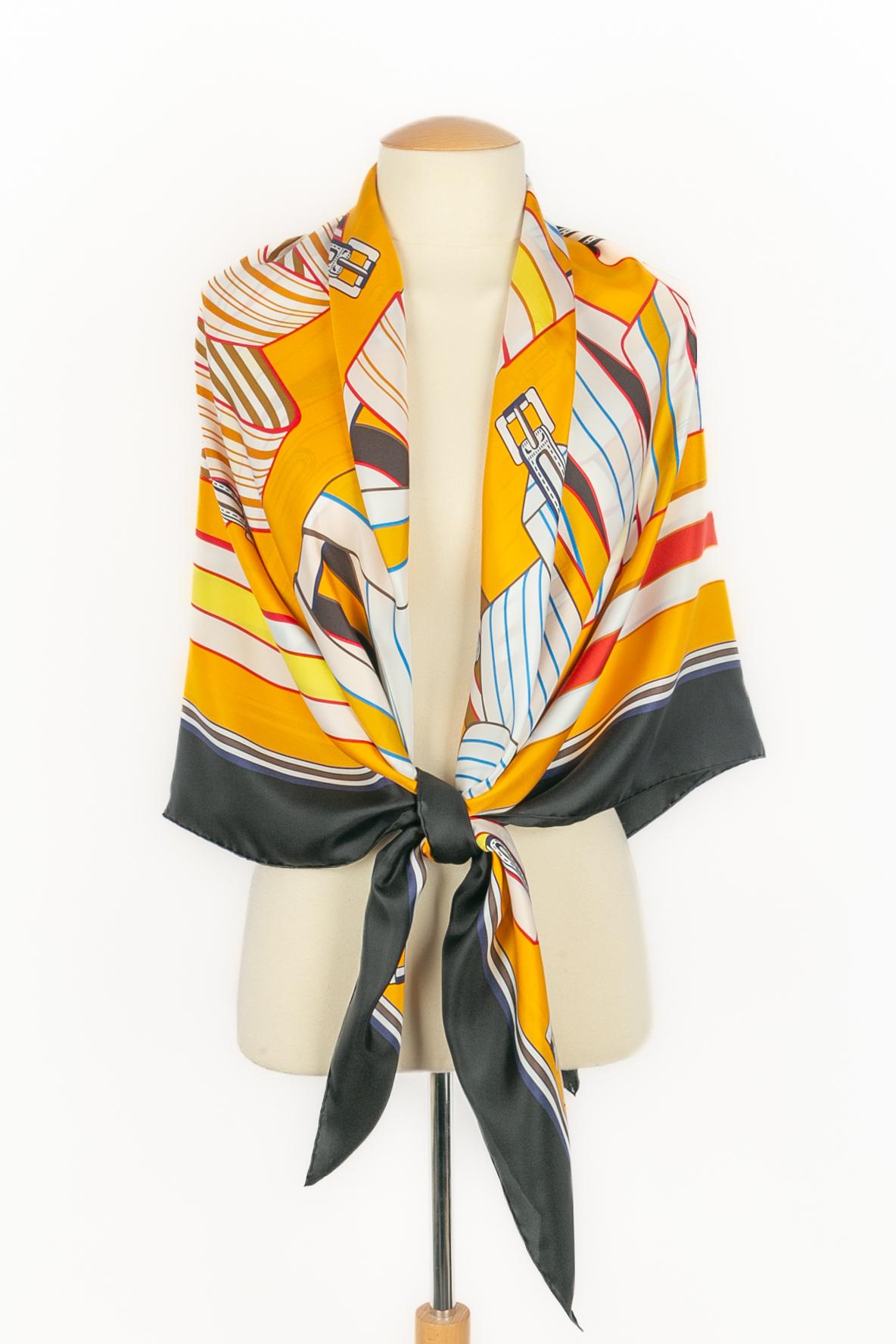 Foulard / sciarpa 'les sangles finesse' di Hermès in vendita 3