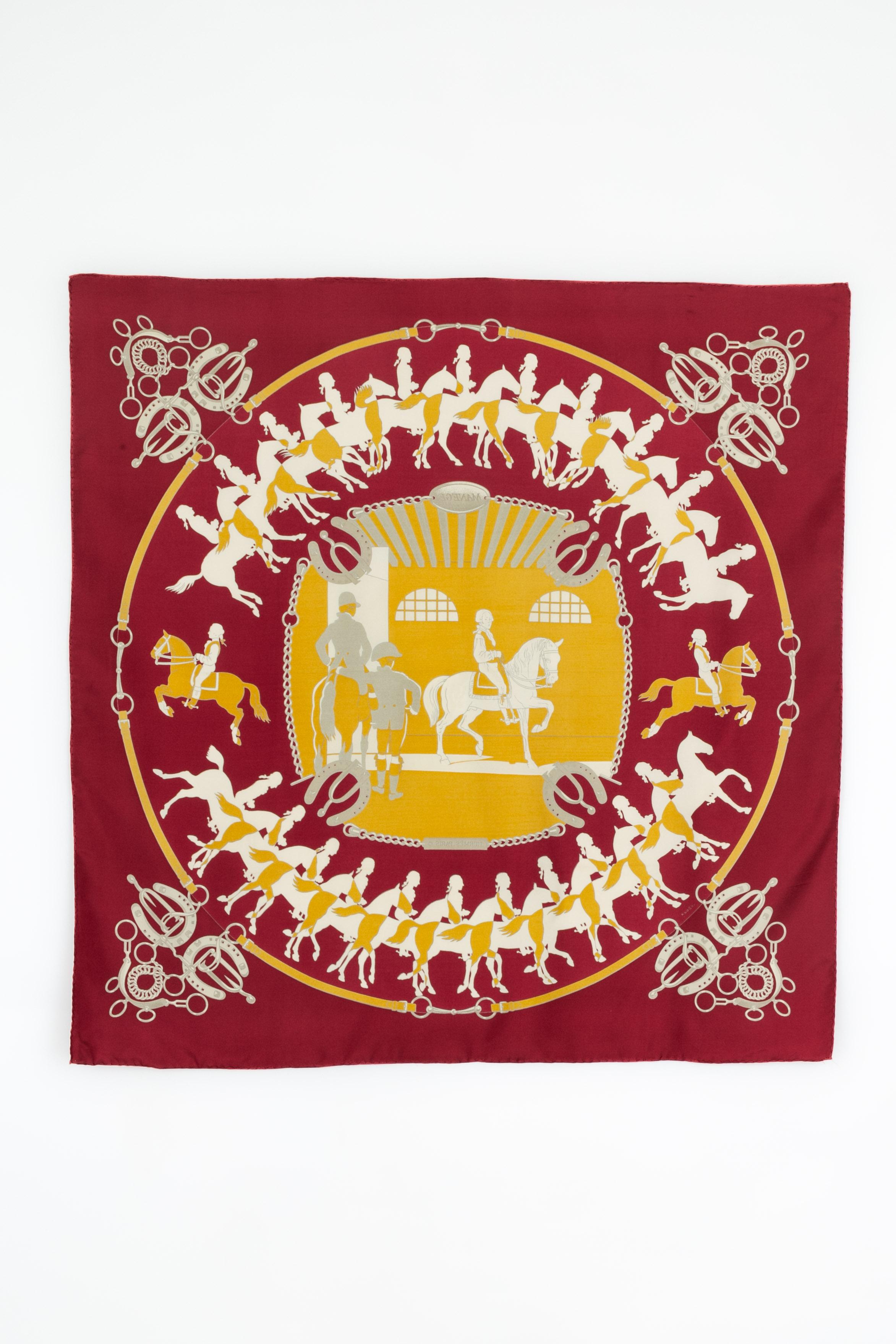 Hermès Foulard / Schal 'Manège' im Angebot 1