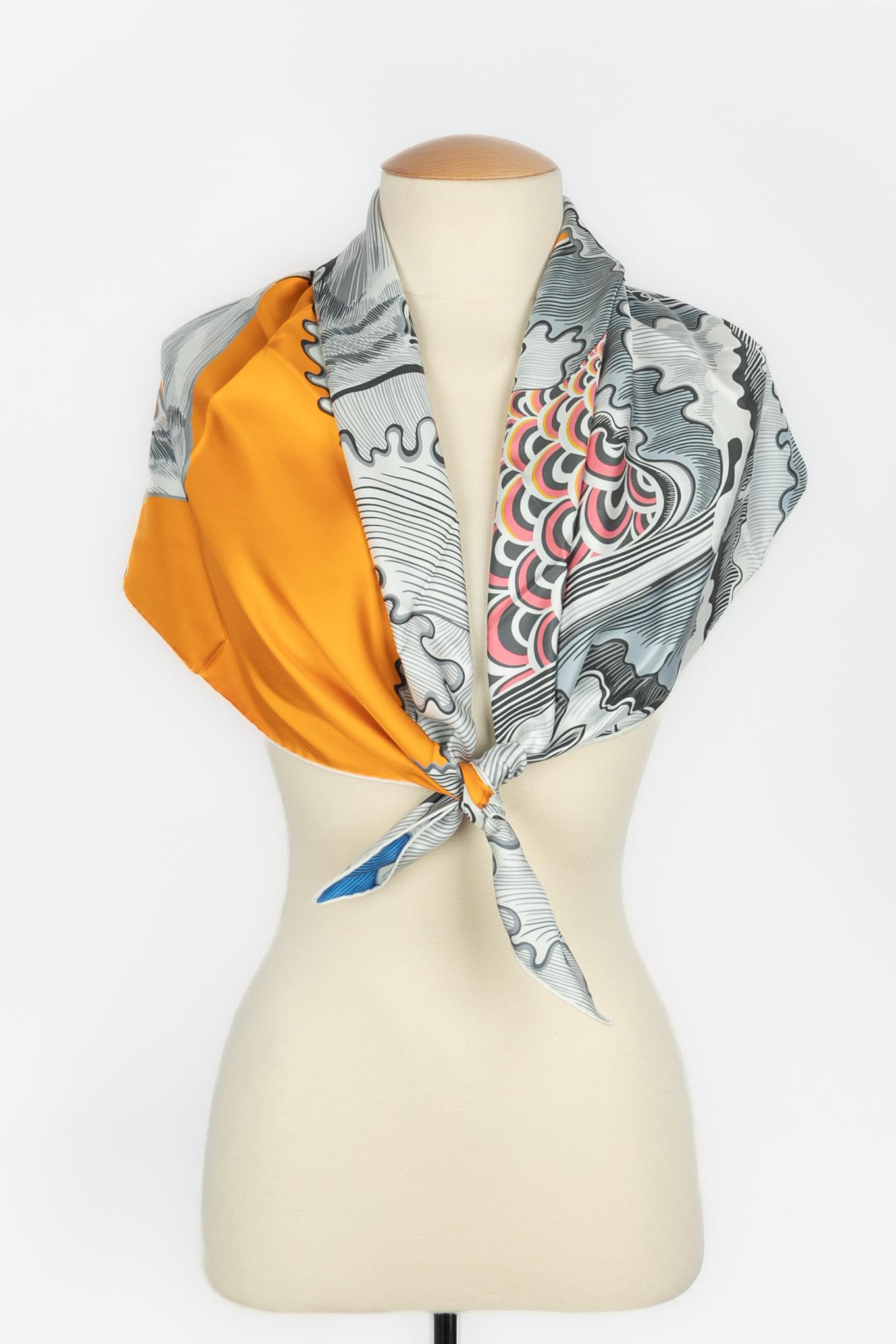 Hermès foulard / scarf 'Mermaid horse' 3