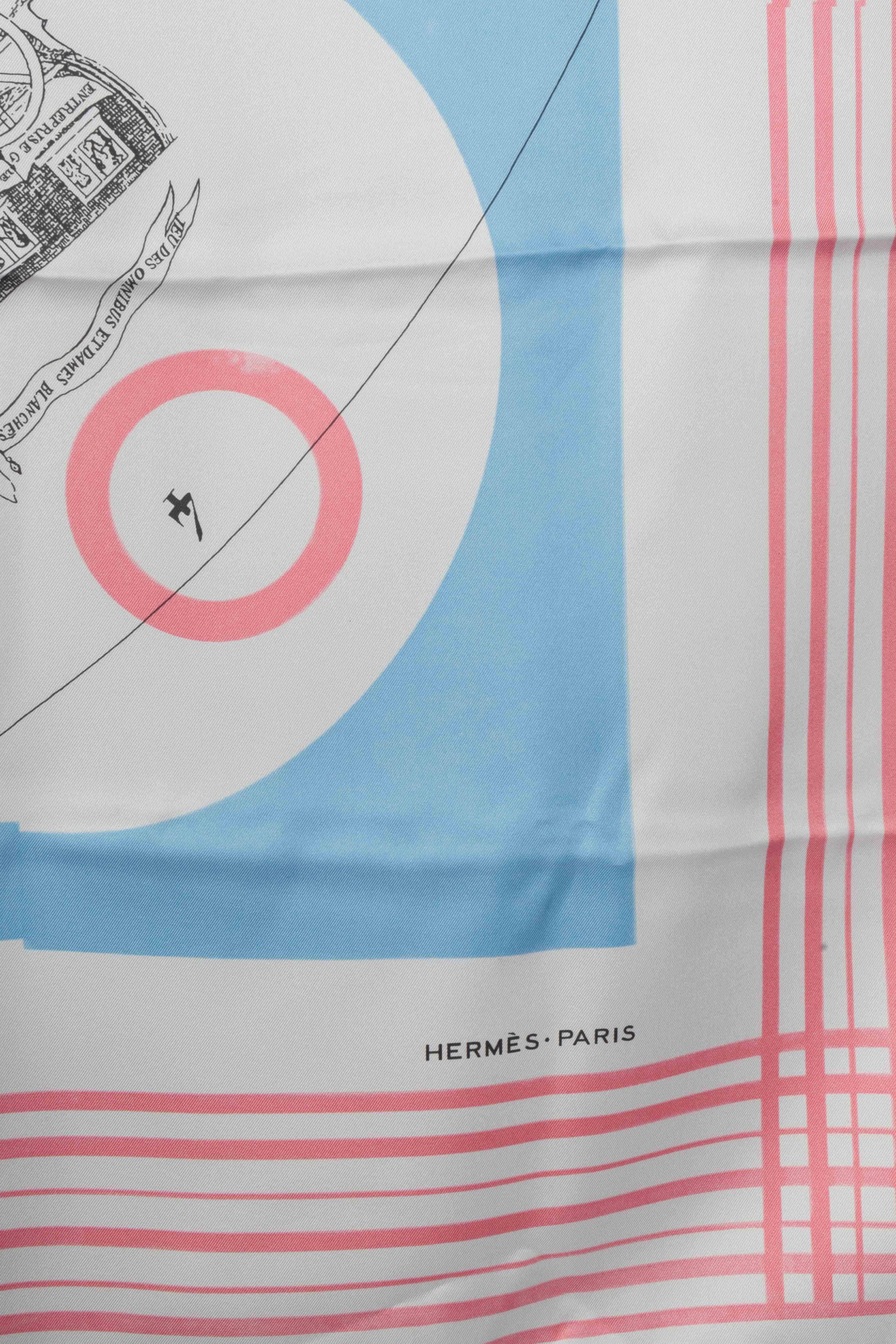 Donna Foulard / sciarpa Hermès 'Omnibus game' in vendita