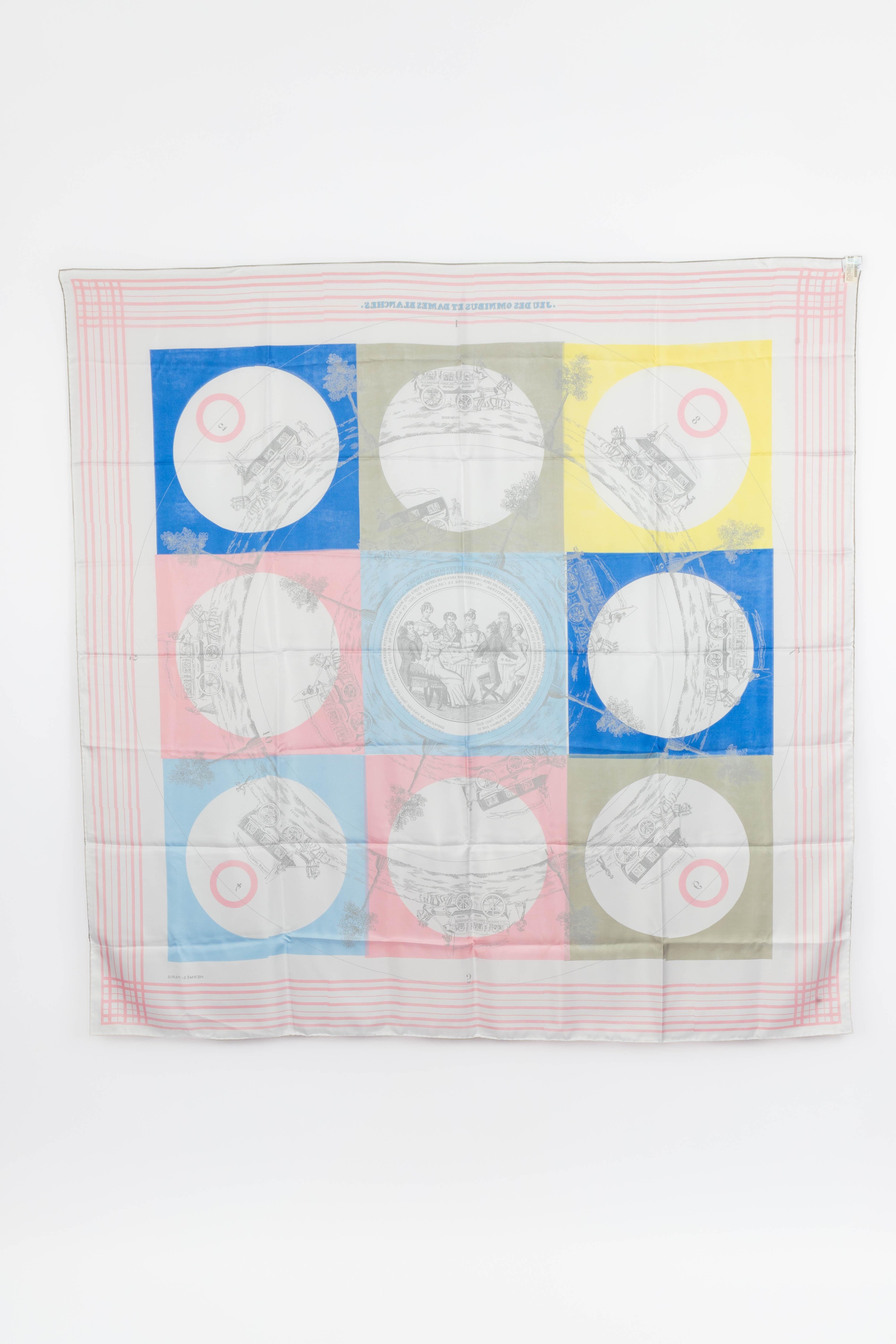Foulard / sciarpa Hermès 'Omnibus game' in vendita 1