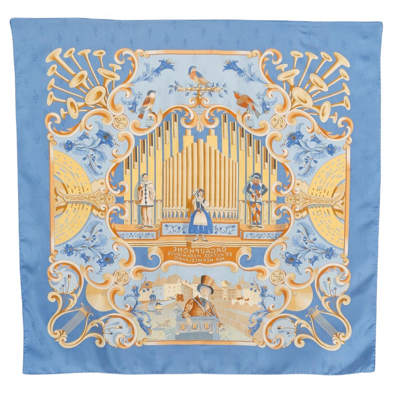 Foulard di Hermès "Orgauphone et autres mécaniques". in vendita