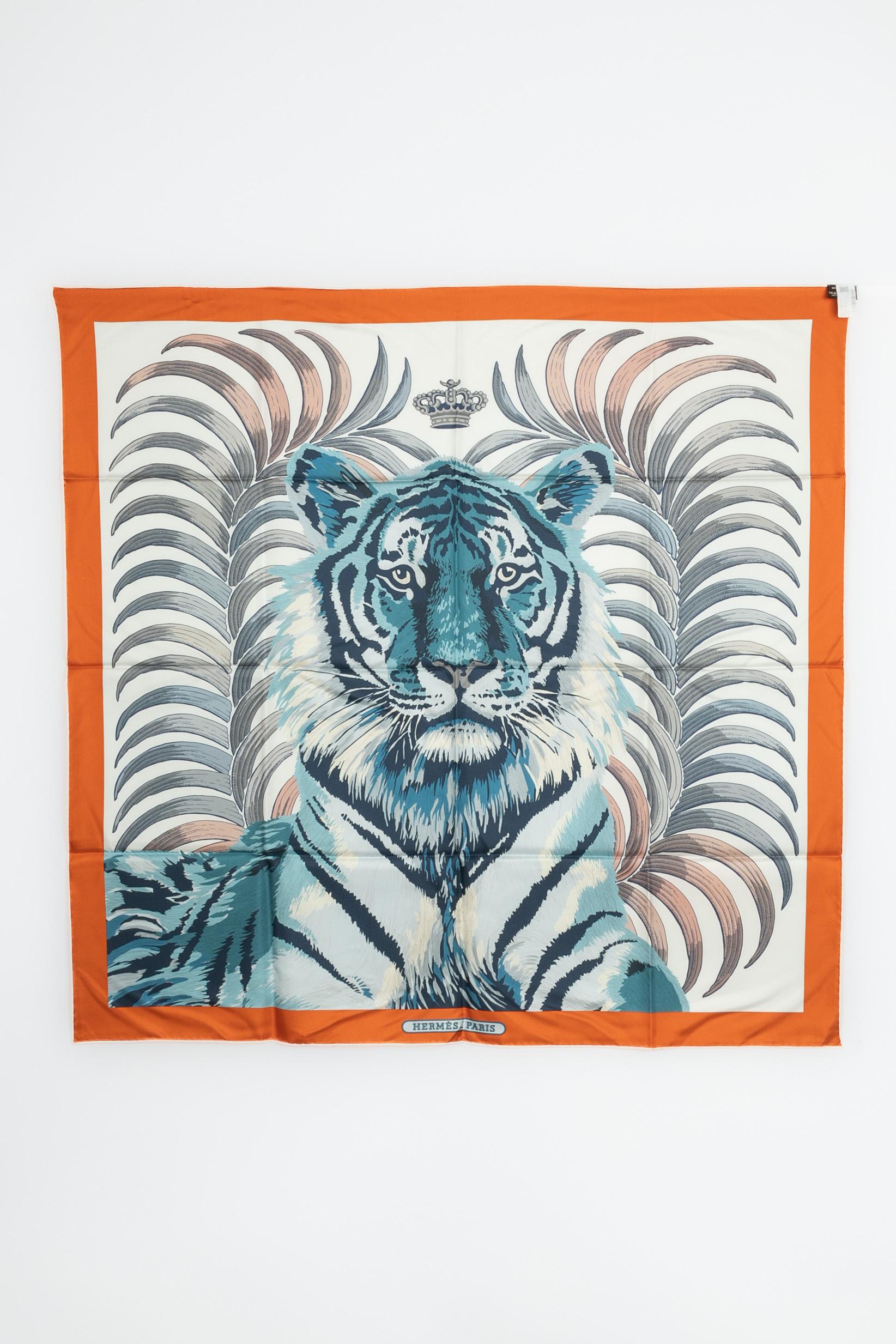 Women's or Men's Hermès foulard / scarf 'Royal tiger'