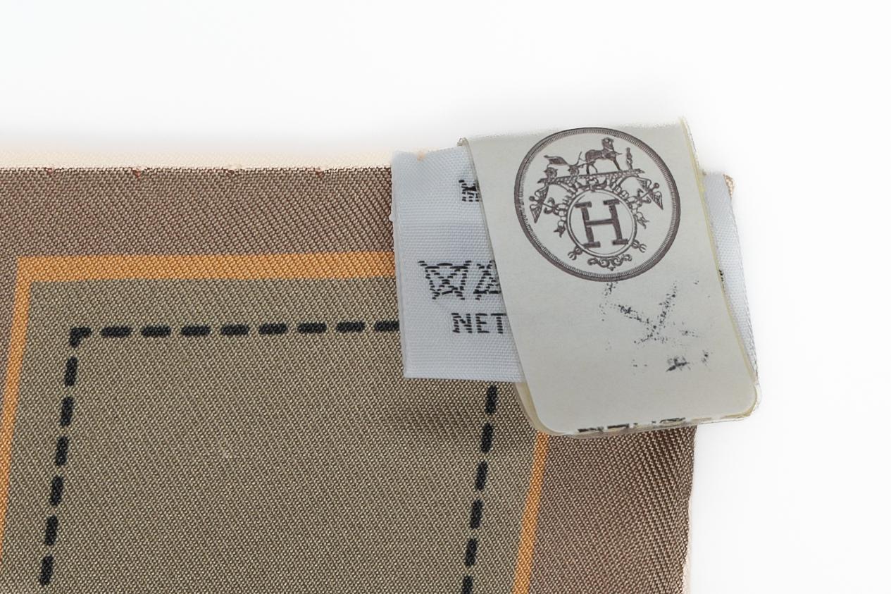 Foulard / sciarpa Hermès in tela di sella in vendita 1