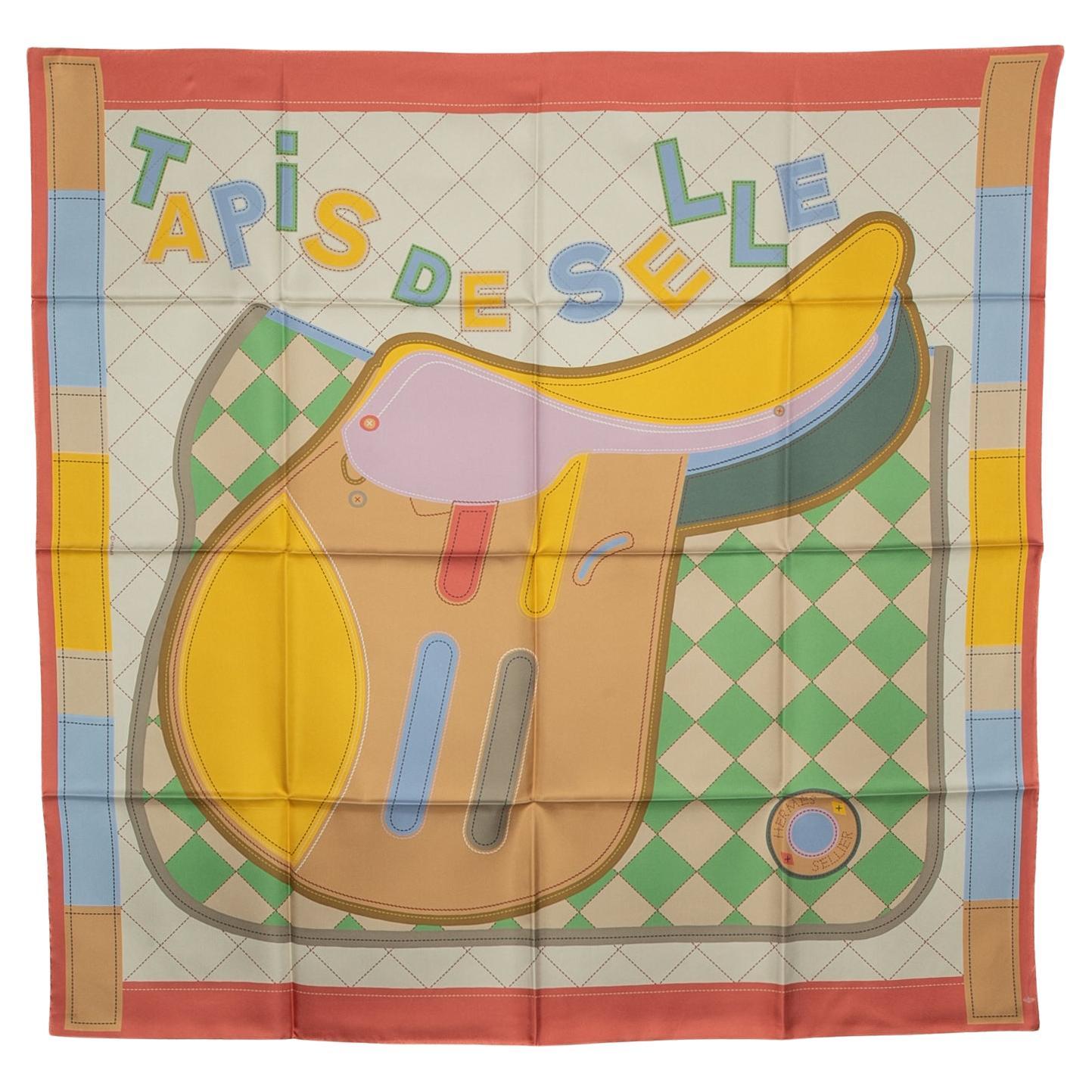 Foulard / sciarpa Hermès in tela di sella in vendita