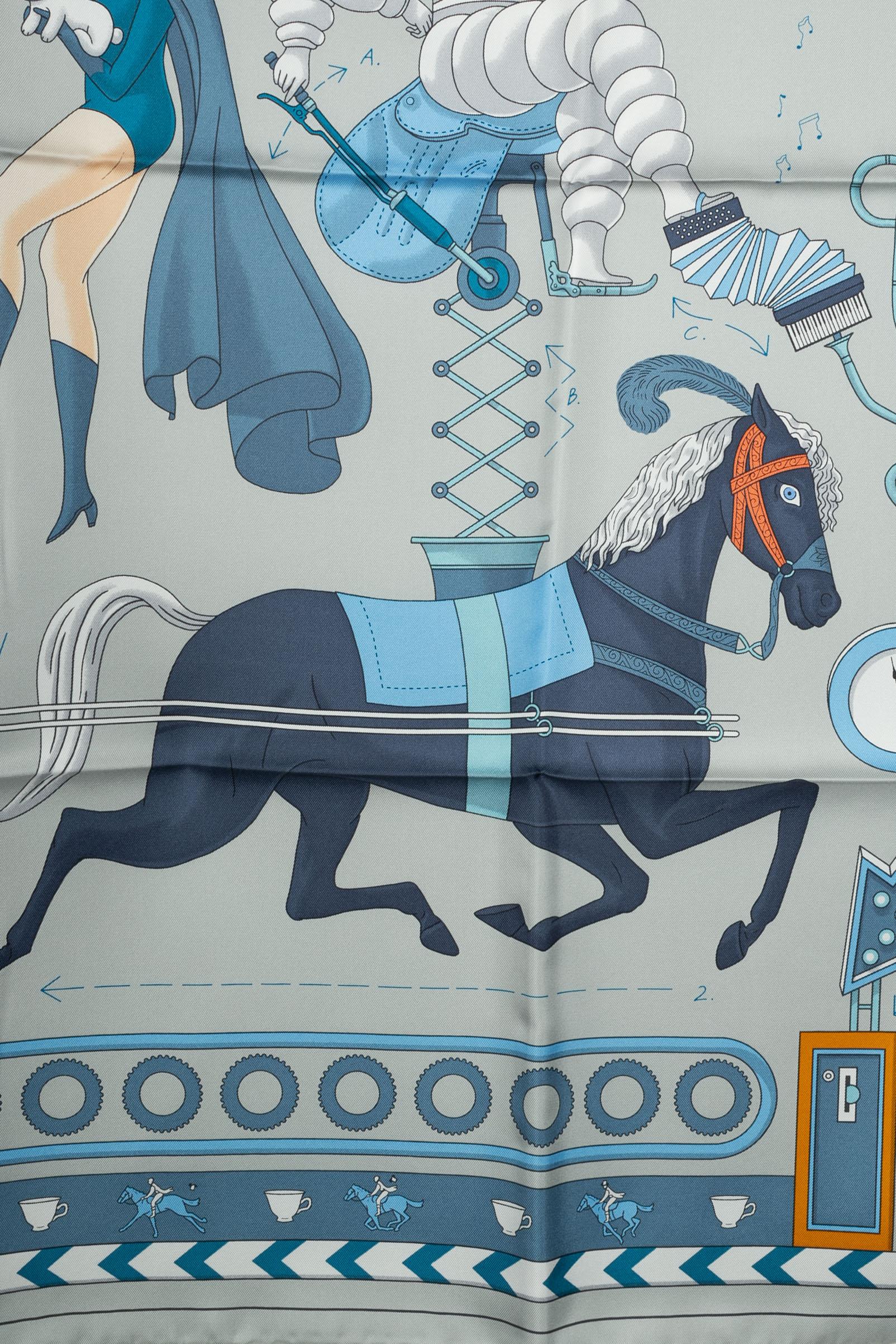 Women's or Men's Hermès foulard / scarf 'Tea for two'