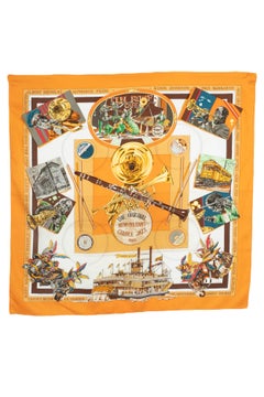 Hermes foulard / scarf 'The original New-Orleans Creole Jazz 1923'