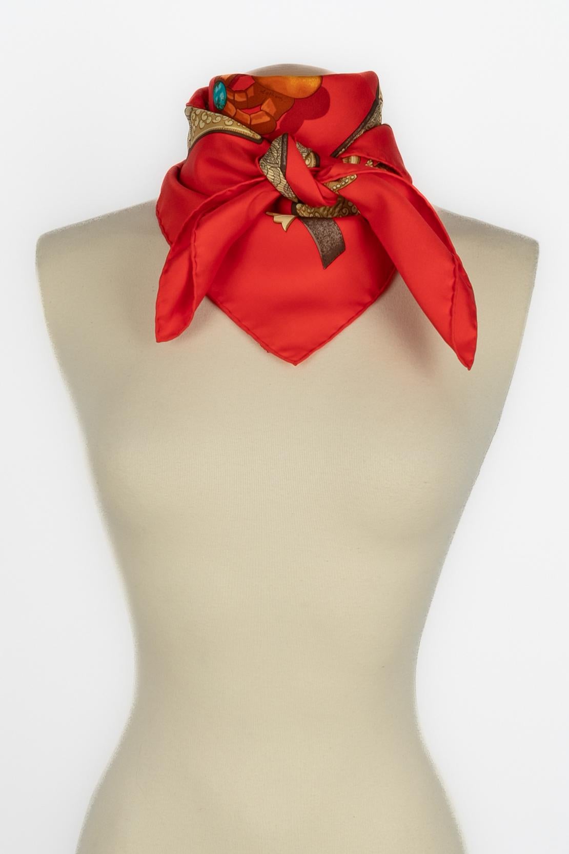 Hermès foulard / scarf 'Tibet' For Sale 5