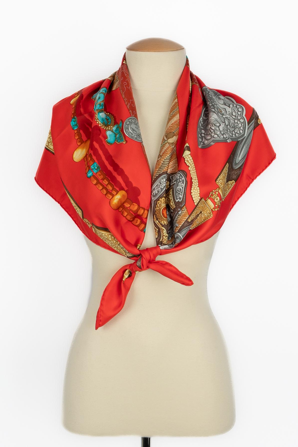 Hermès foulard / scarf 'Tibet' For Sale 3