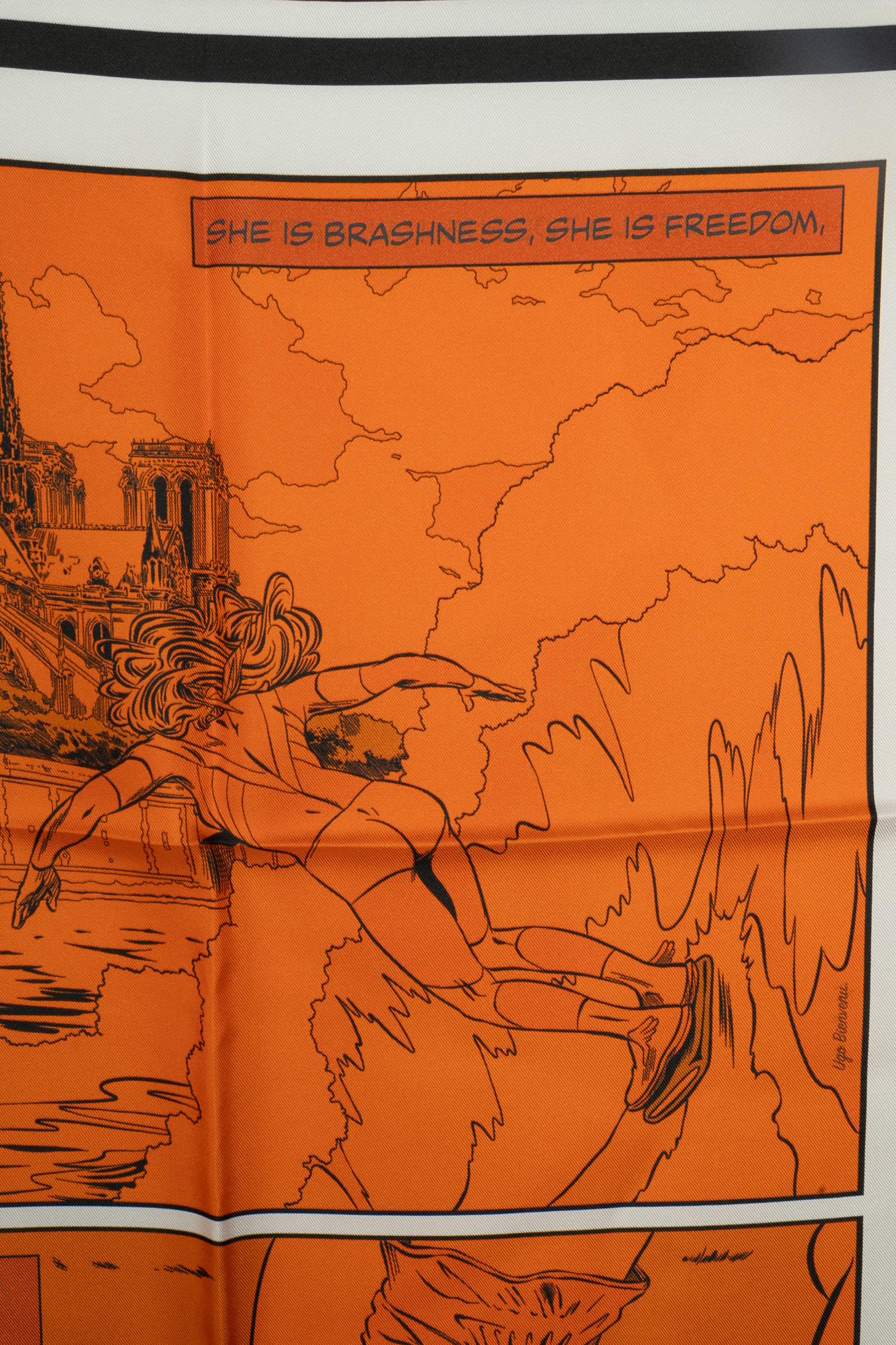 Hermès foulard / scarf 'Wow' In Excellent Condition In SAINT-OUEN-SUR-SEINE, FR