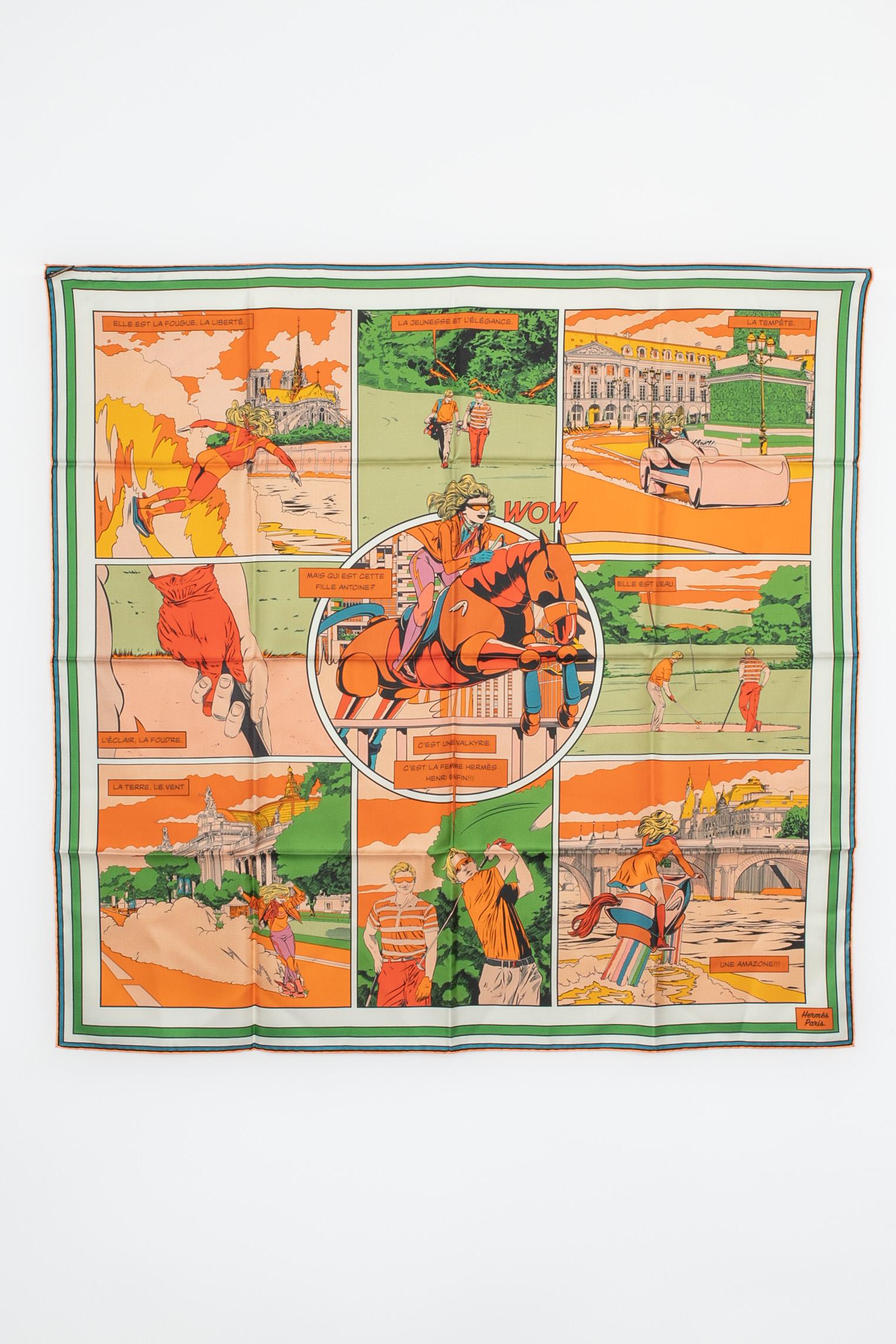 Women's or Men's Hermès foulard / scarf 'Wow'