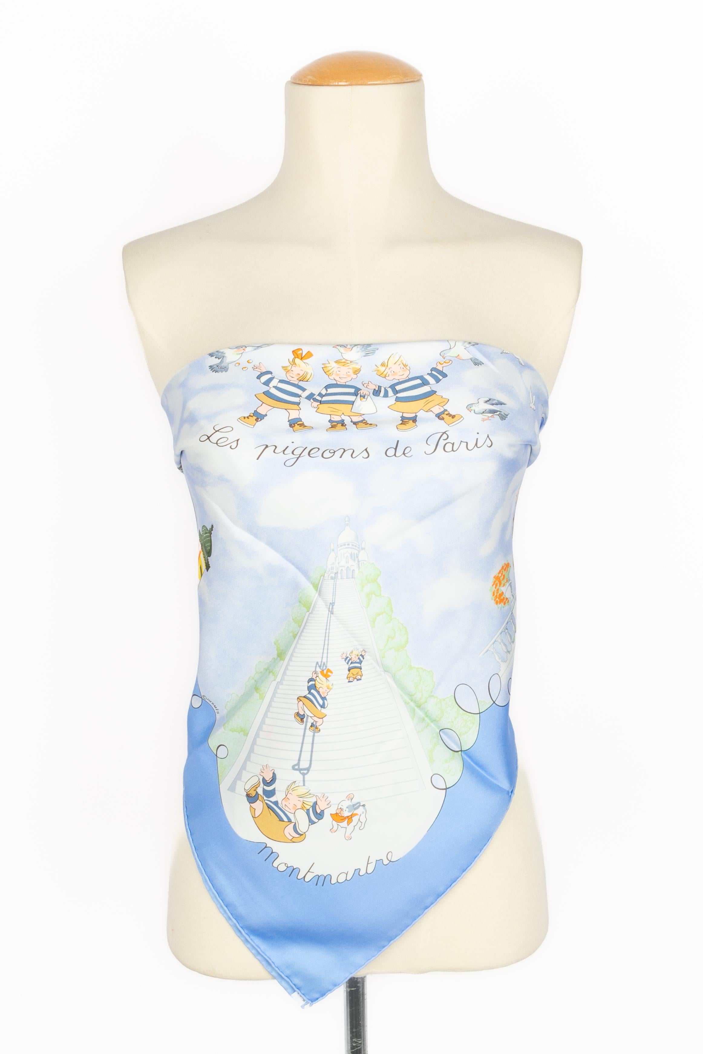 Foulard Hermès 'The Triplets' (Les Triplettes) en vente 6