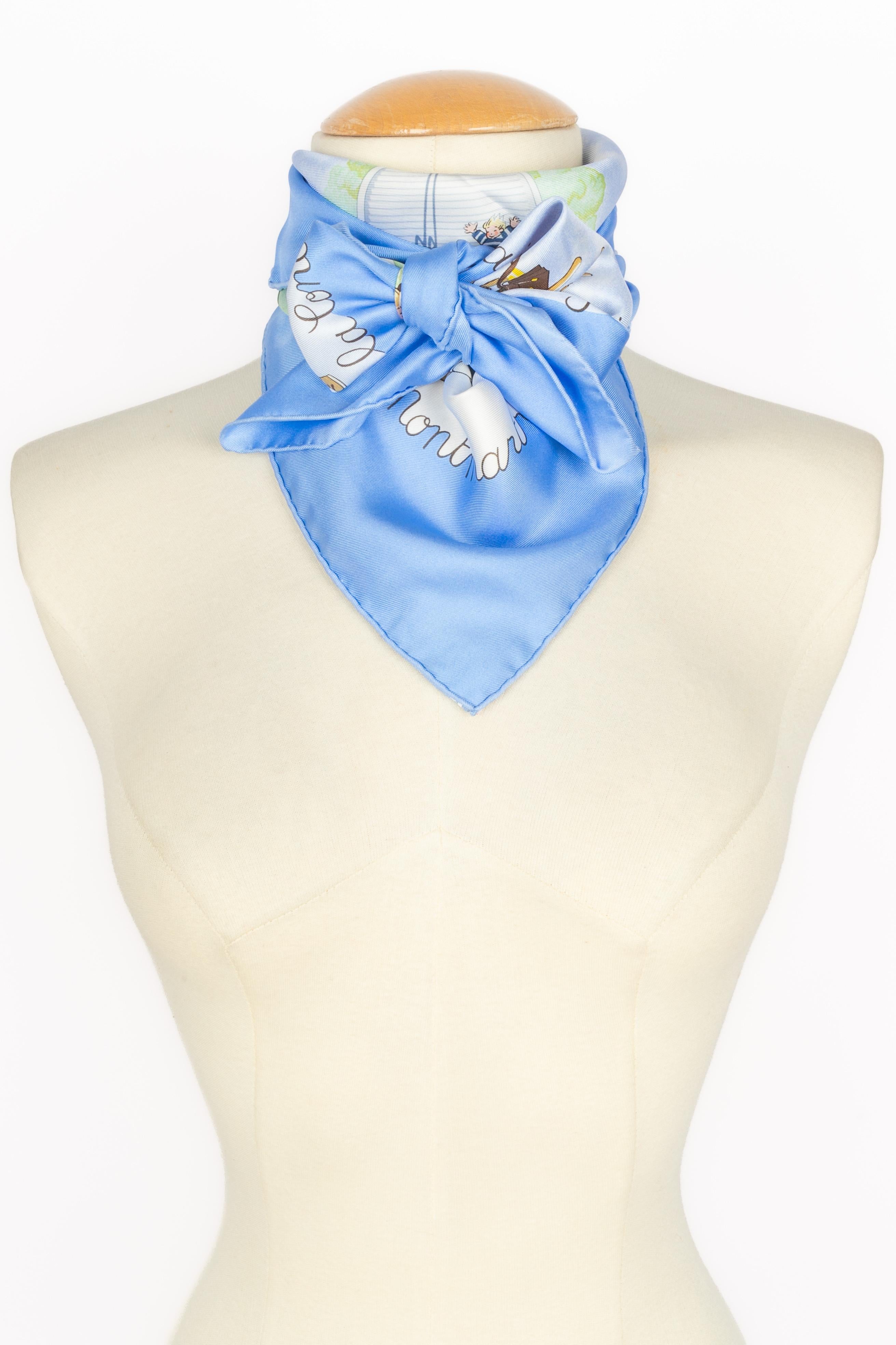 Foulard Hermès 'The Triplets' (Les Triplettes) en vente 4