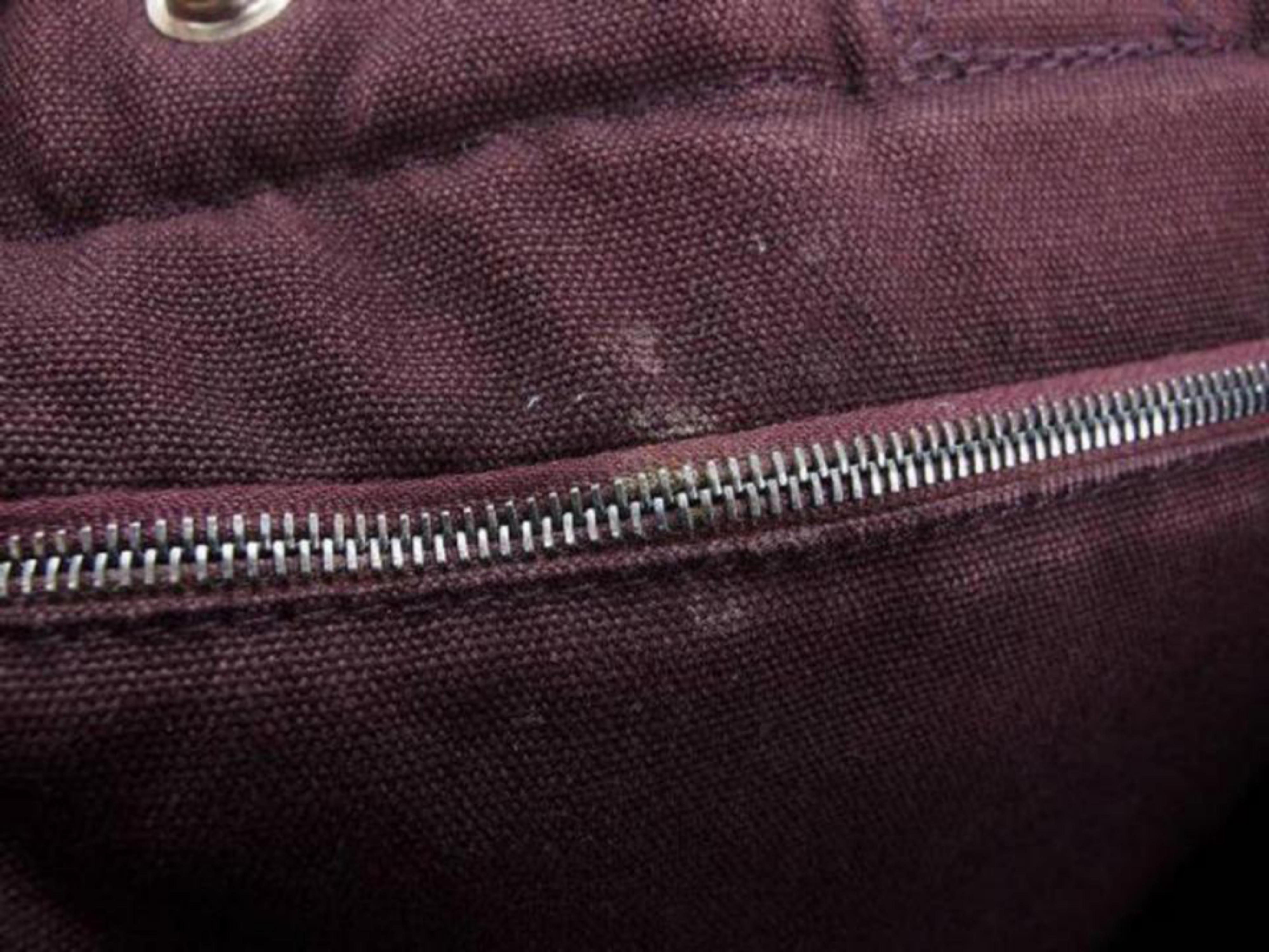 Hermès Fourre Tout 225288 Purple X Red Canvas Tote For Sale 5