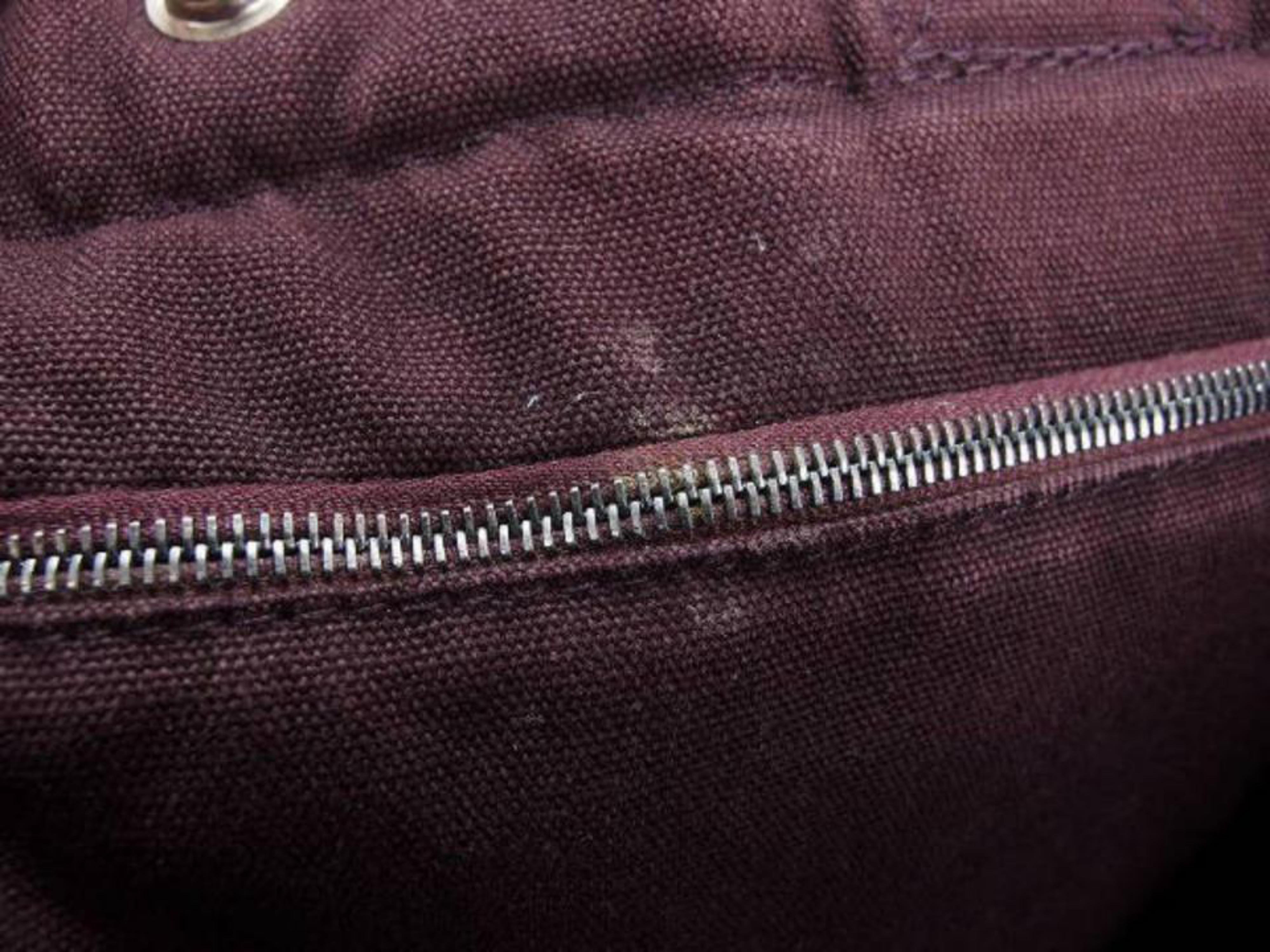 Hermès Fourre Tout 225288 Purple X Red Canvas Tote For Sale 1