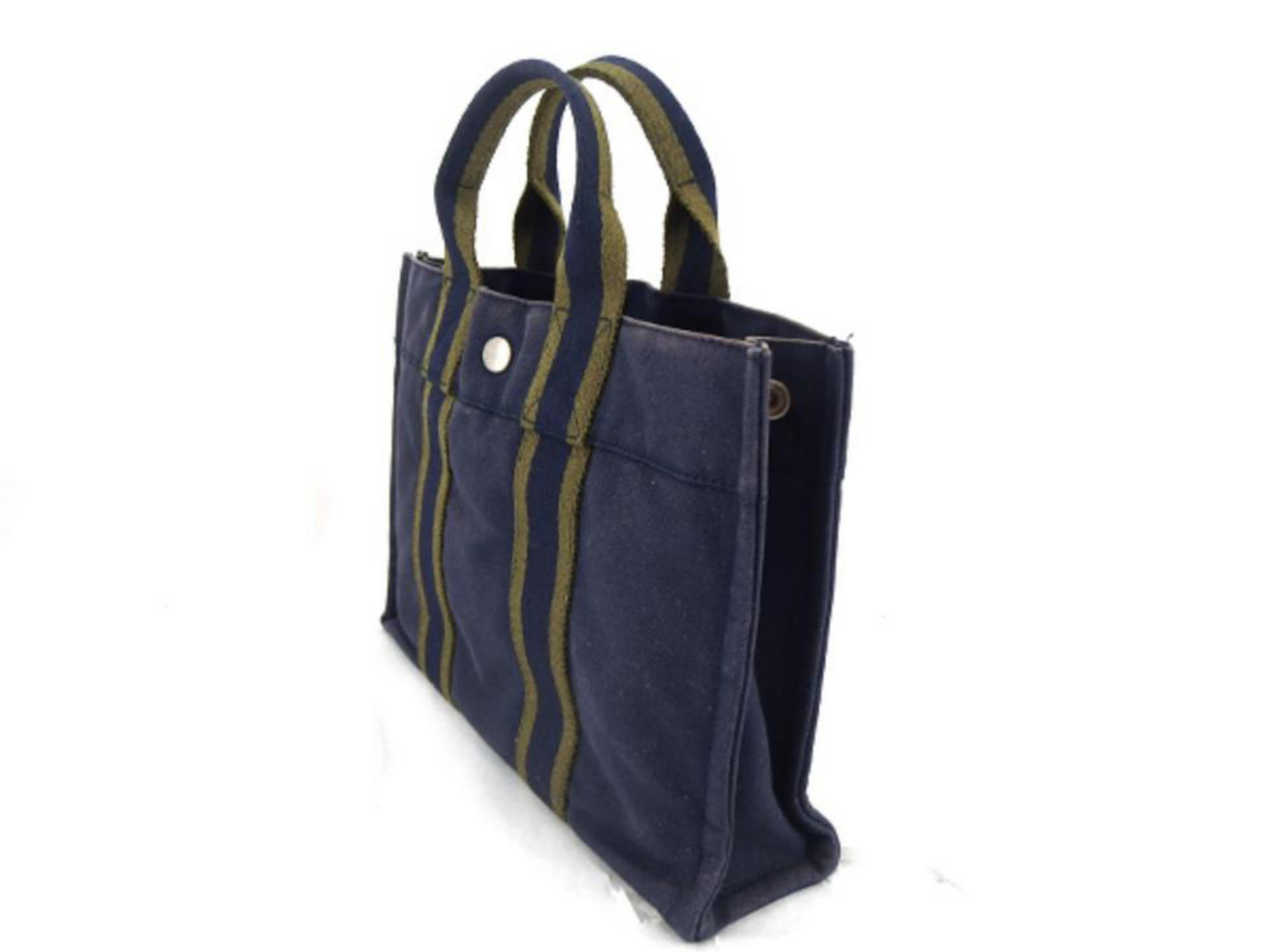 Hermes Canvas Fourre Tote Bag - For Sale on 1stDibs