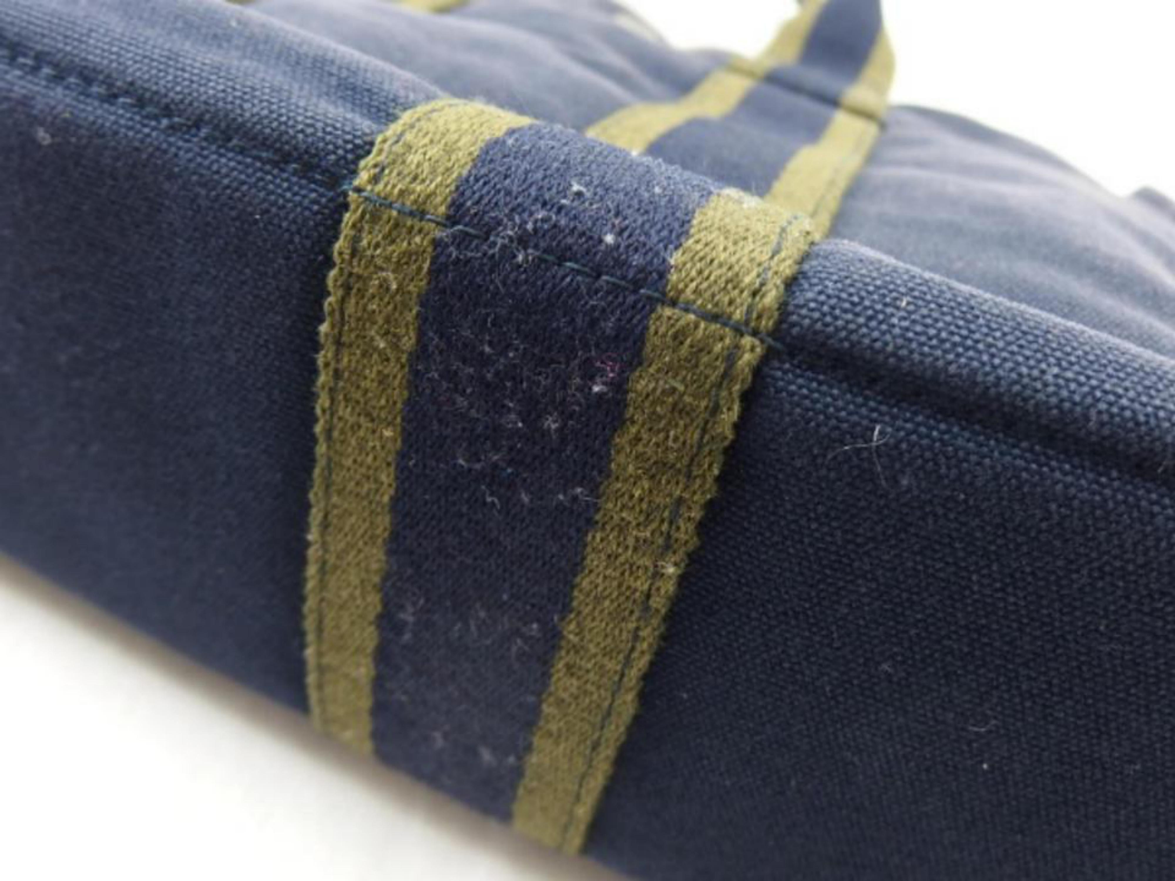 Hermès Fourre Tout 226791 Navy Canvas Tote For Sale 2