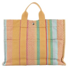 Hermes Fourre Tout Handbag Multicolor Toile MM
