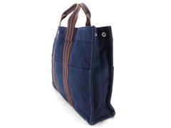 Hermès Fourre Tout Large 226813 Navy Canvas Tote
