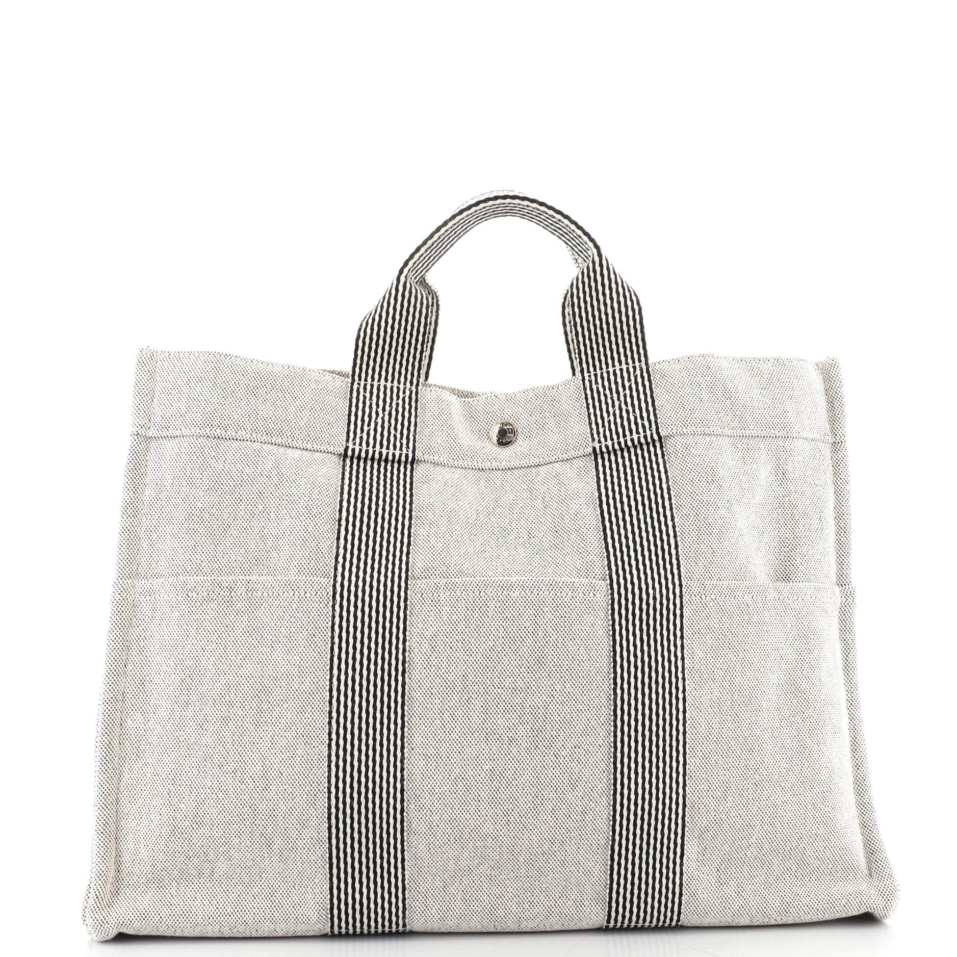 Gray Hermes Fourre Tout Tote Leather MM