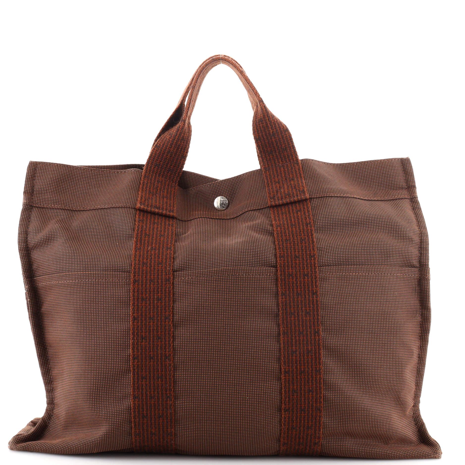 Hermes Fourre Tout Tote Toile MM In Good Condition In NY, NY