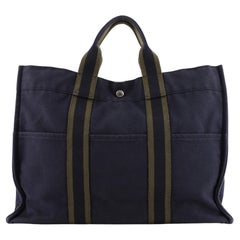 Hermes Fourre Tout Tote Toile MM