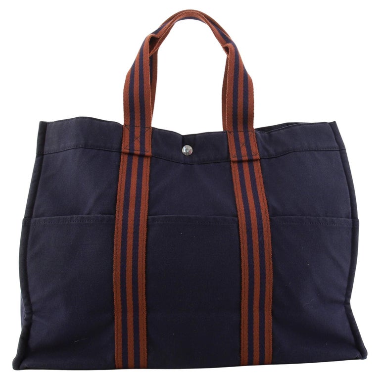 Hermes Fourre Tout Tote Toile MM For Sale at 1stDibs