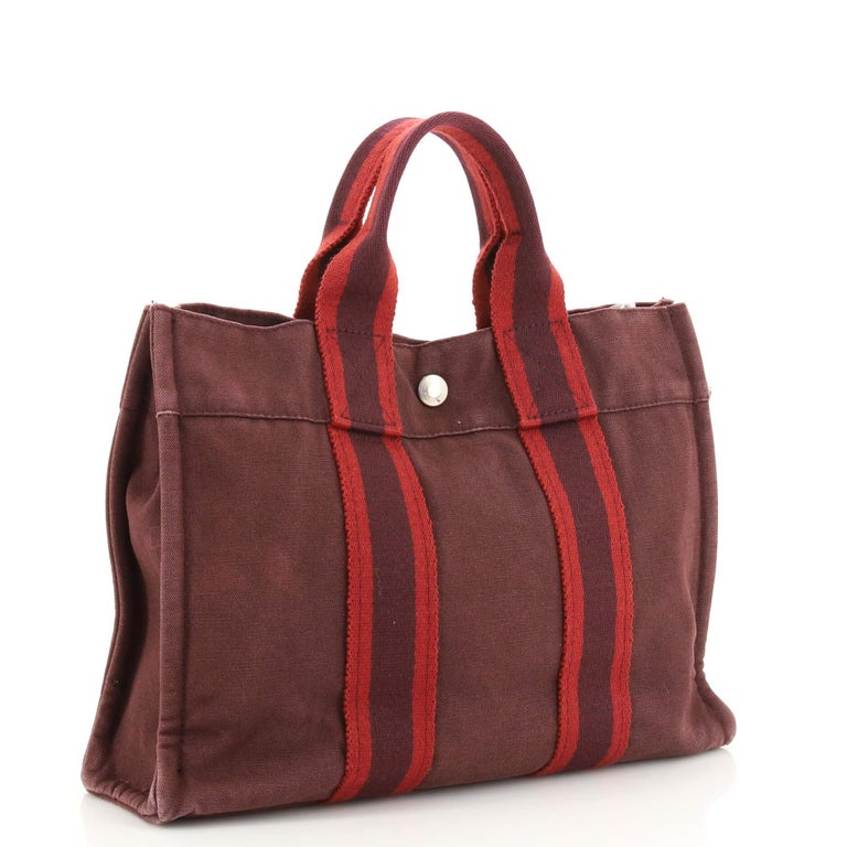 Hermes Fourre Tout Tote Toile PM at 1stDibs