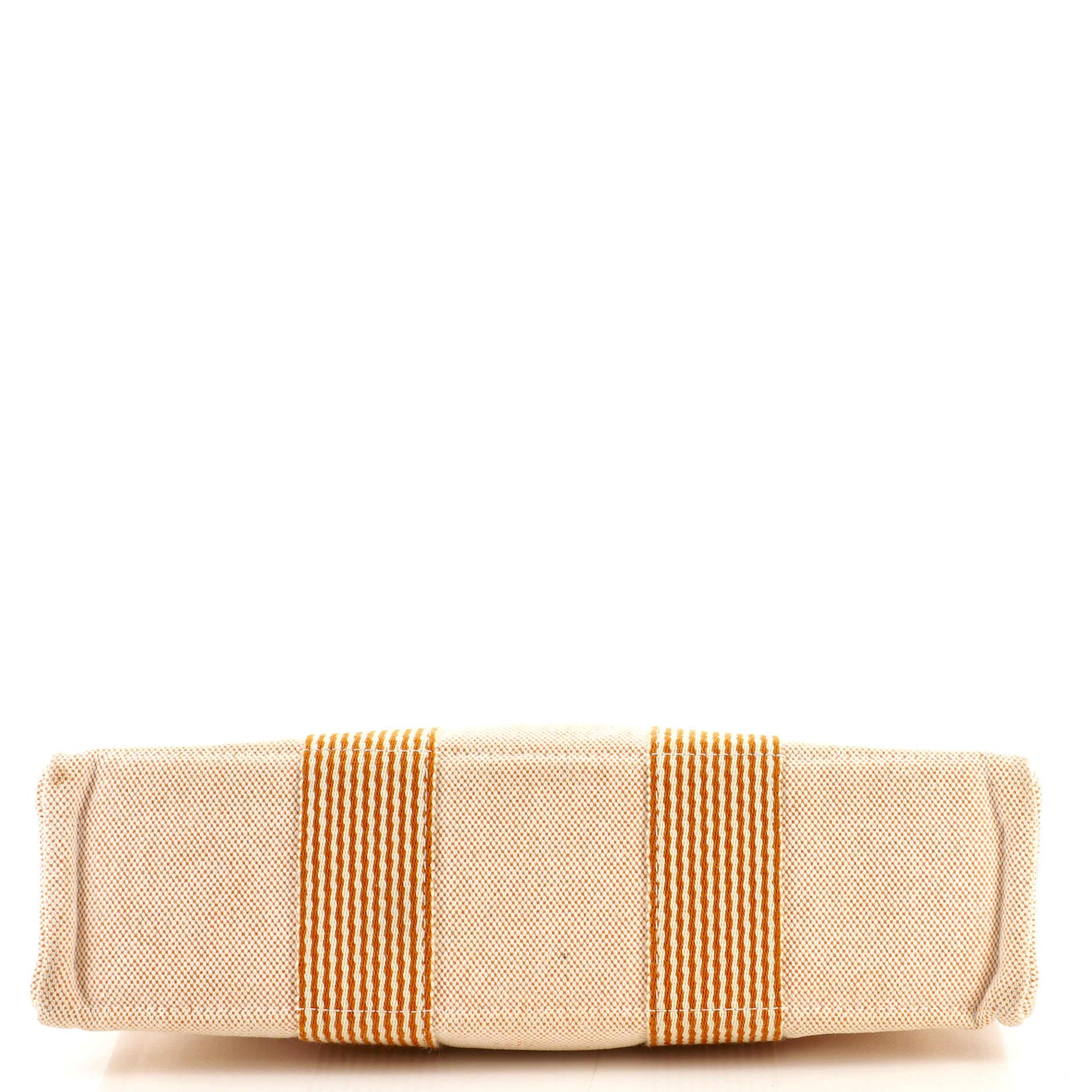 Beige Hermes Fourre Tout Tote Toile PM